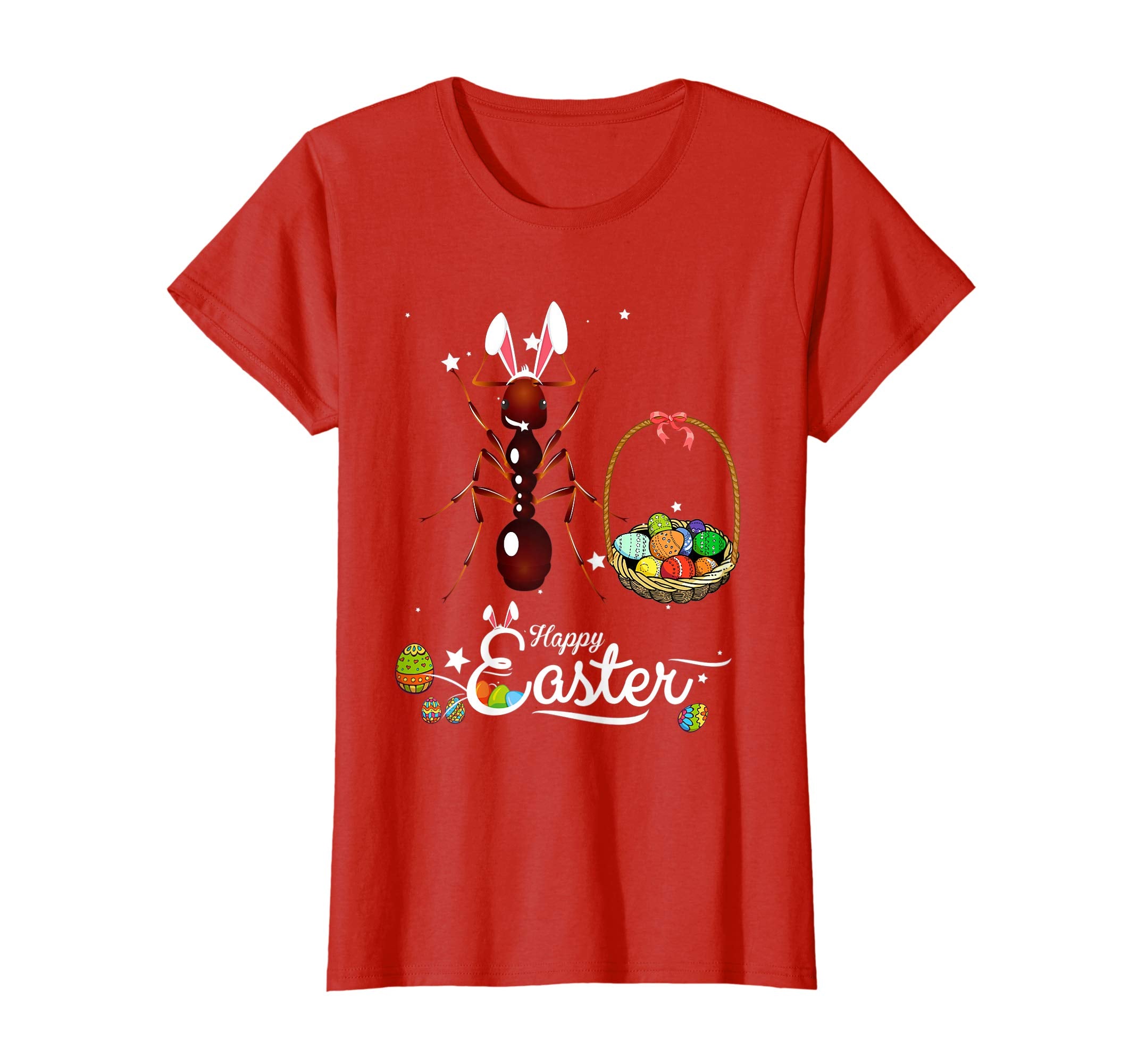 Cute Easter Ant with Bunny Ears and Eggs T Shirt