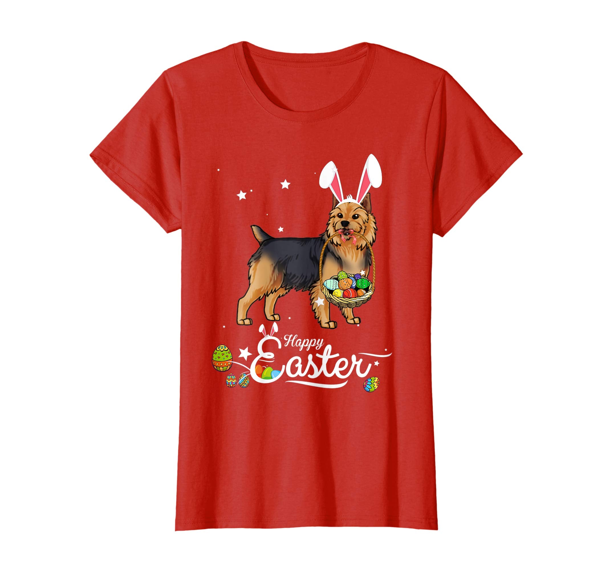 Australian Terrier Dog With Bunny Hat Easter Costume T Shirt