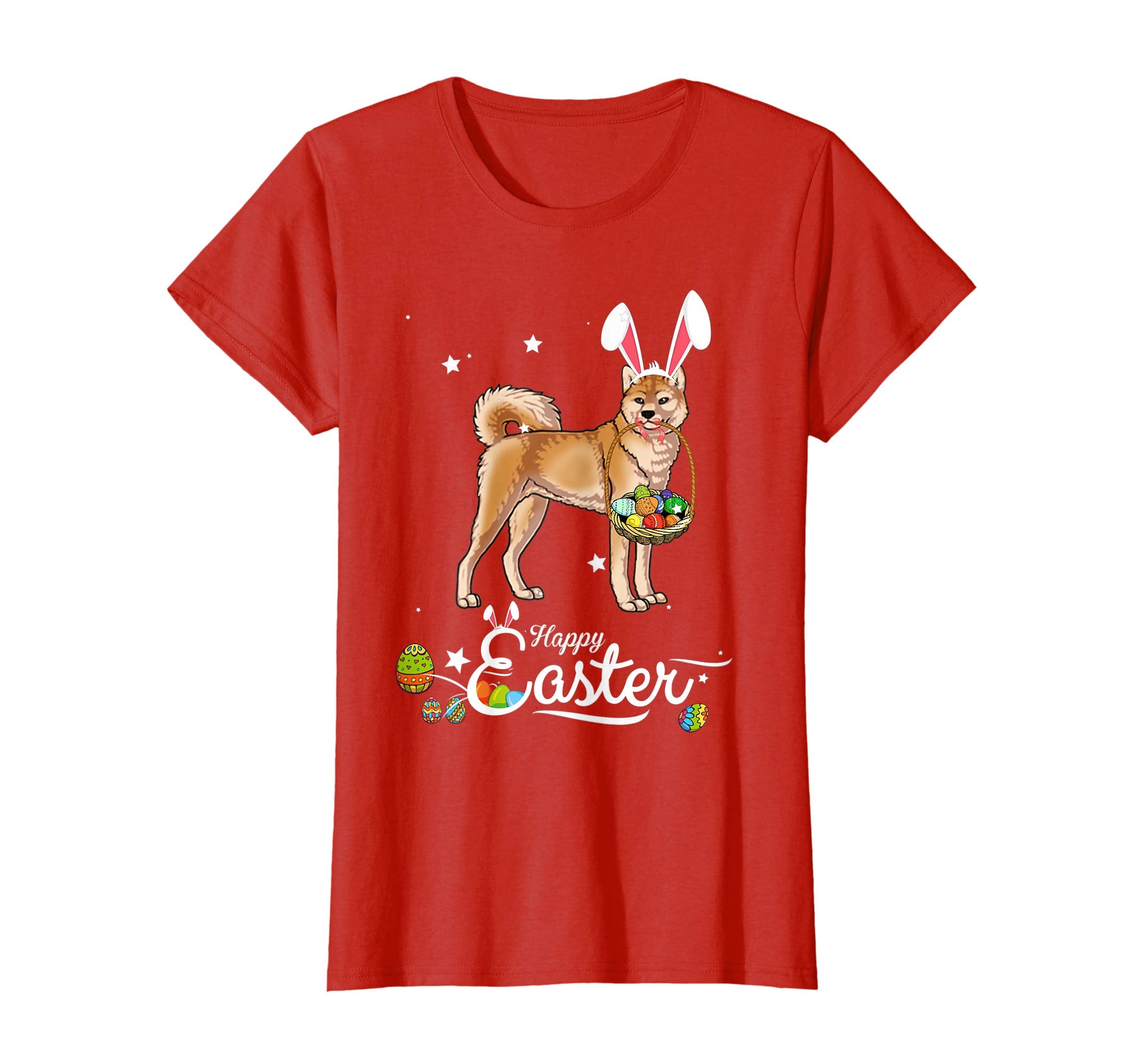 Akita Dog With Bunny Hat Easter Costume T Shirt