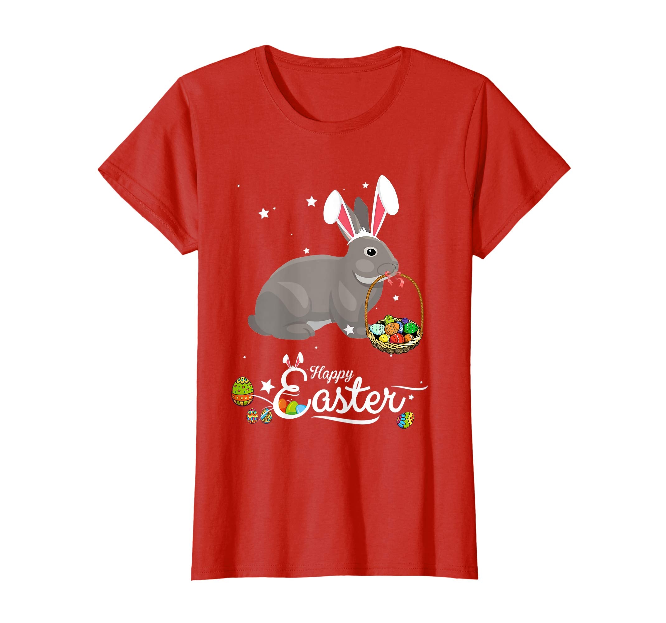 Cute Easter Rabbits with Bunny Ears and Eggs T Shirt