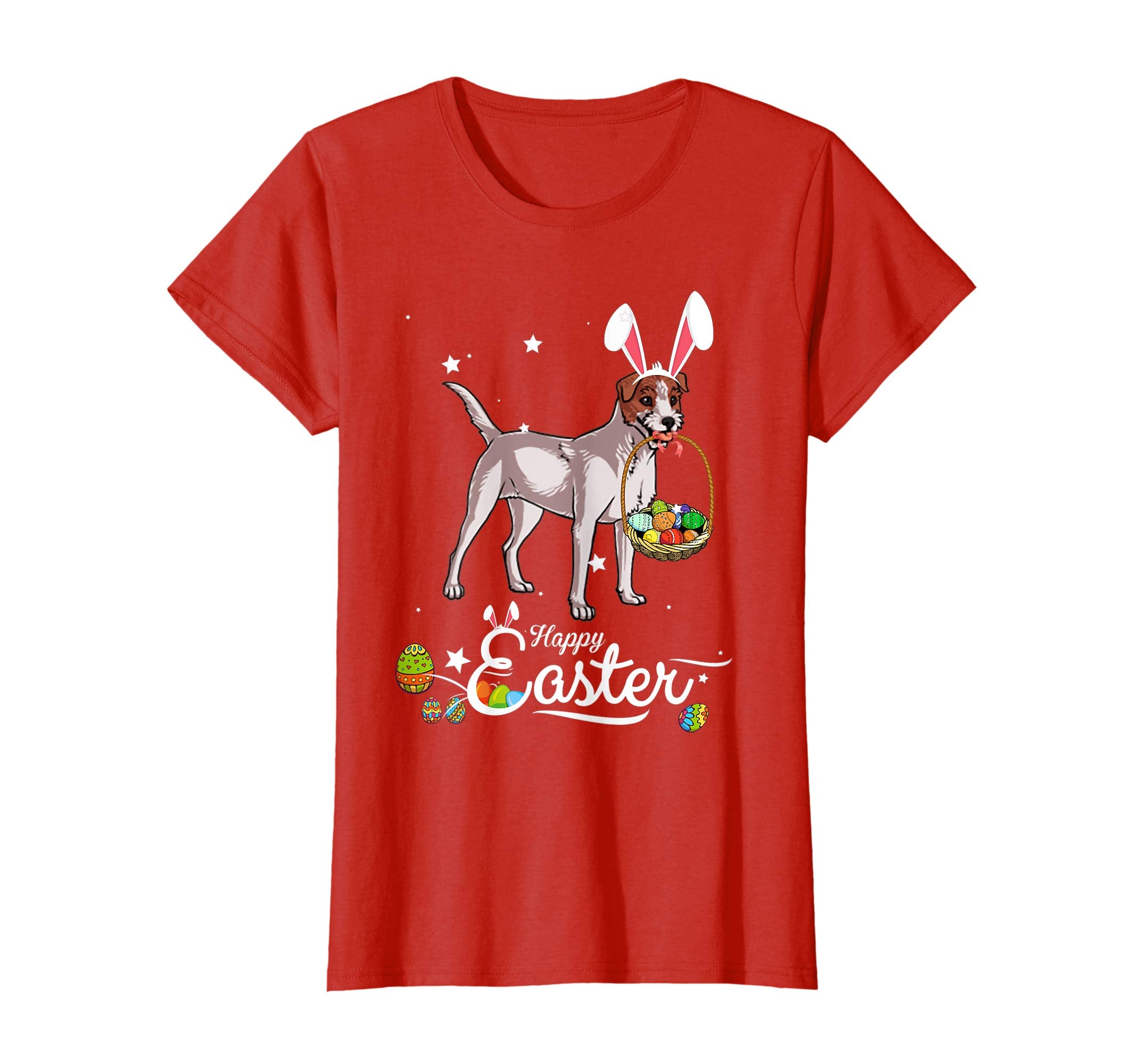 Jack Russell Terrier Dog With Bunny Hat Easter Costume Shirt