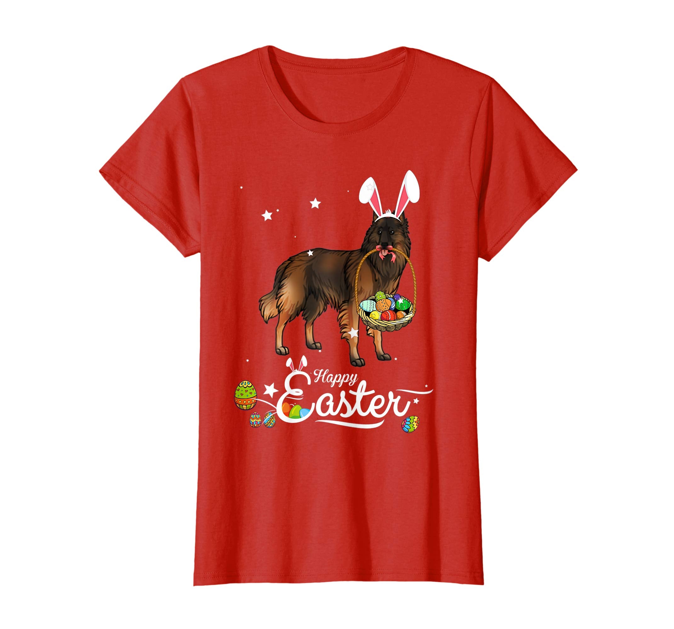 Belgian Tervuren Dog With Bunny Hat Easter Costume T Shirt