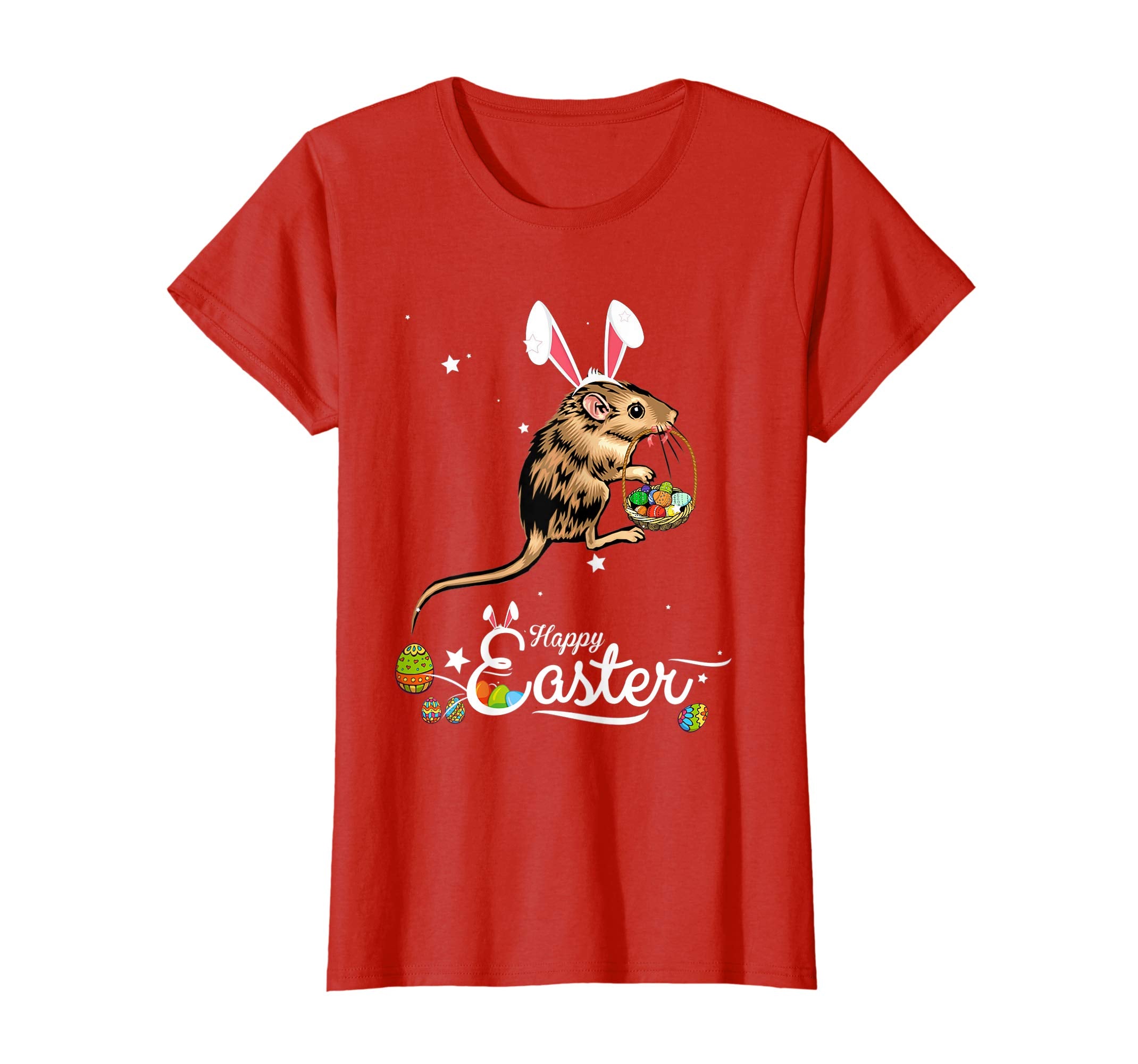 Cute Easter Mouse with Bunny Ears and Eggs T Shirt
