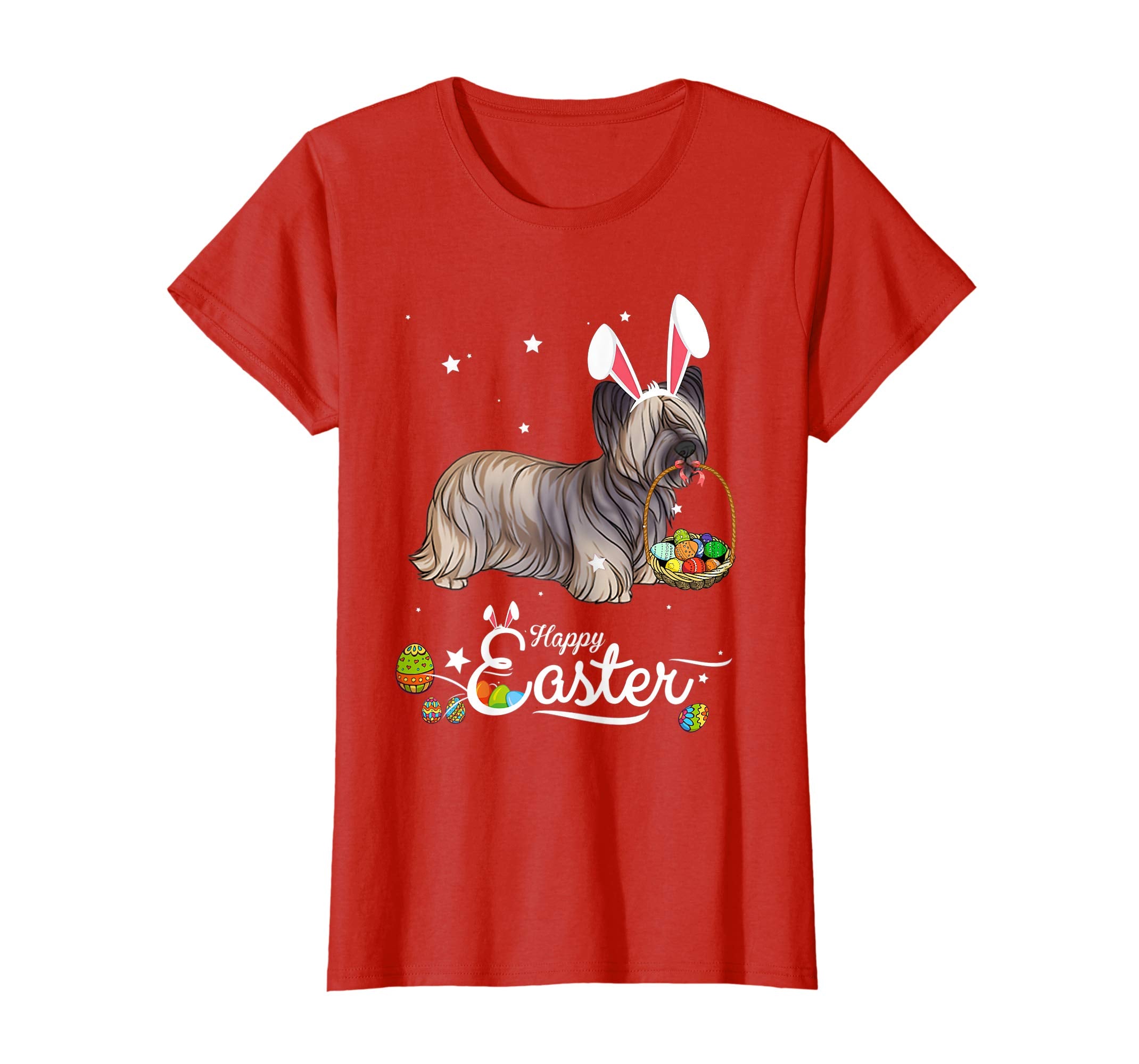 Skye Terrier Dog With Bunny Hat Easter Costume T Shirt