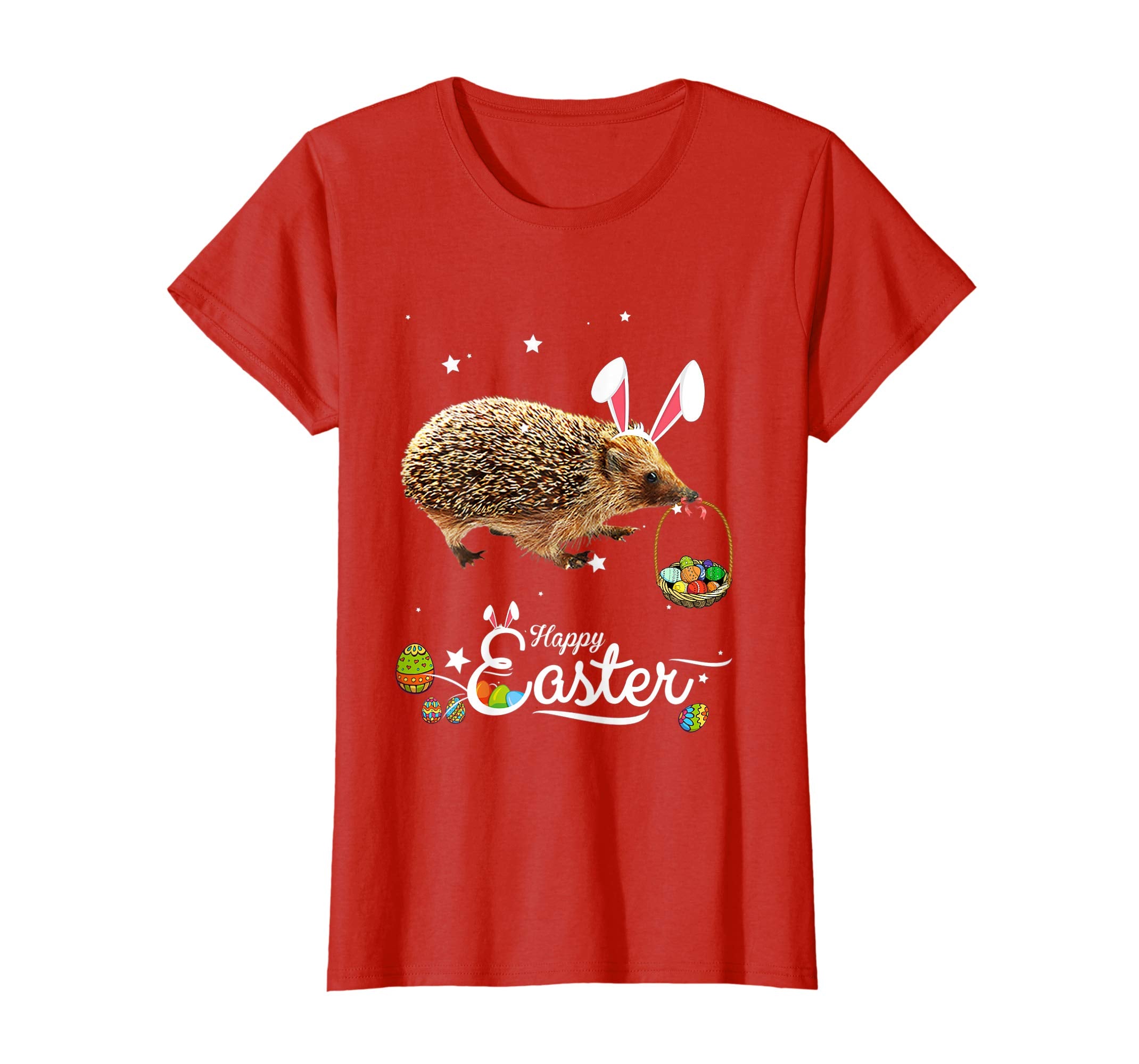 Cute Easter Hedgehog with Bunny Ears and Eggs T Shirt