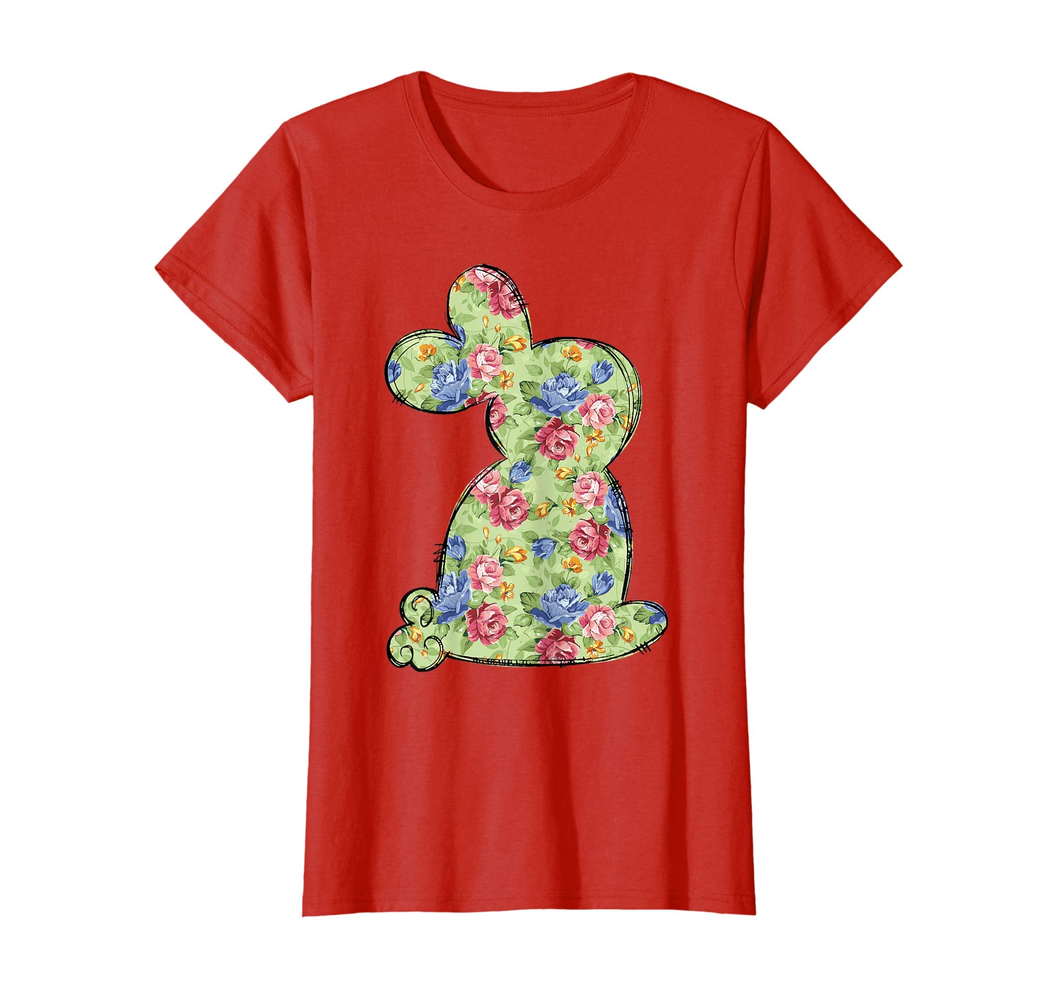 Easter Floral T Shirt Bunny Gift Rabbit T-shirt