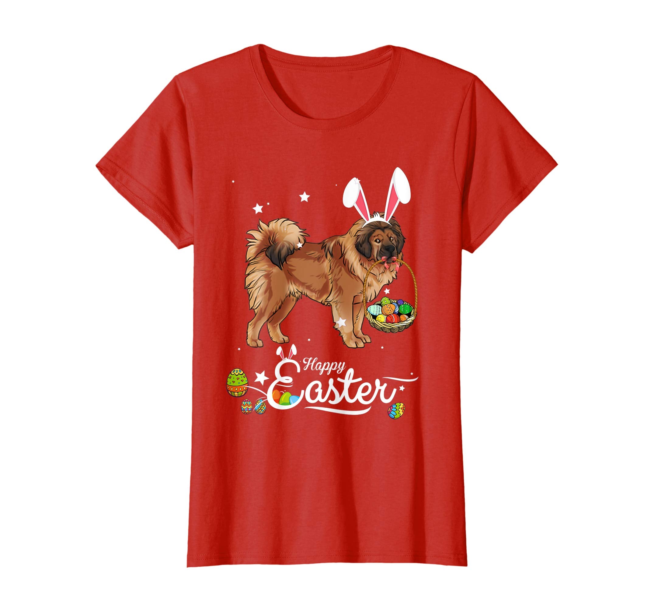 Tibetan Mastiff Dog With Bunny Hat Easter Costume T Shirt