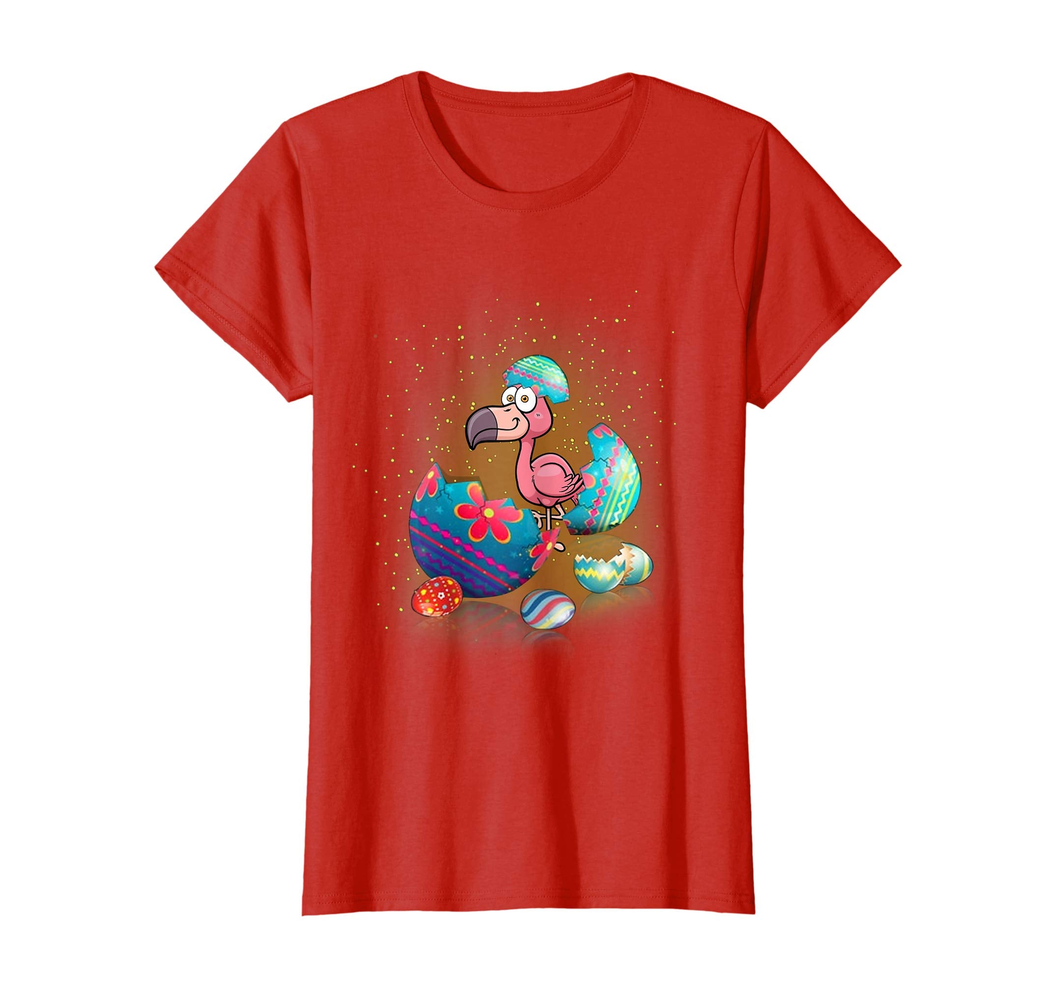 Flamigo Easter Eggs Funny T-Shirts Happy Easter Bunny Gifts