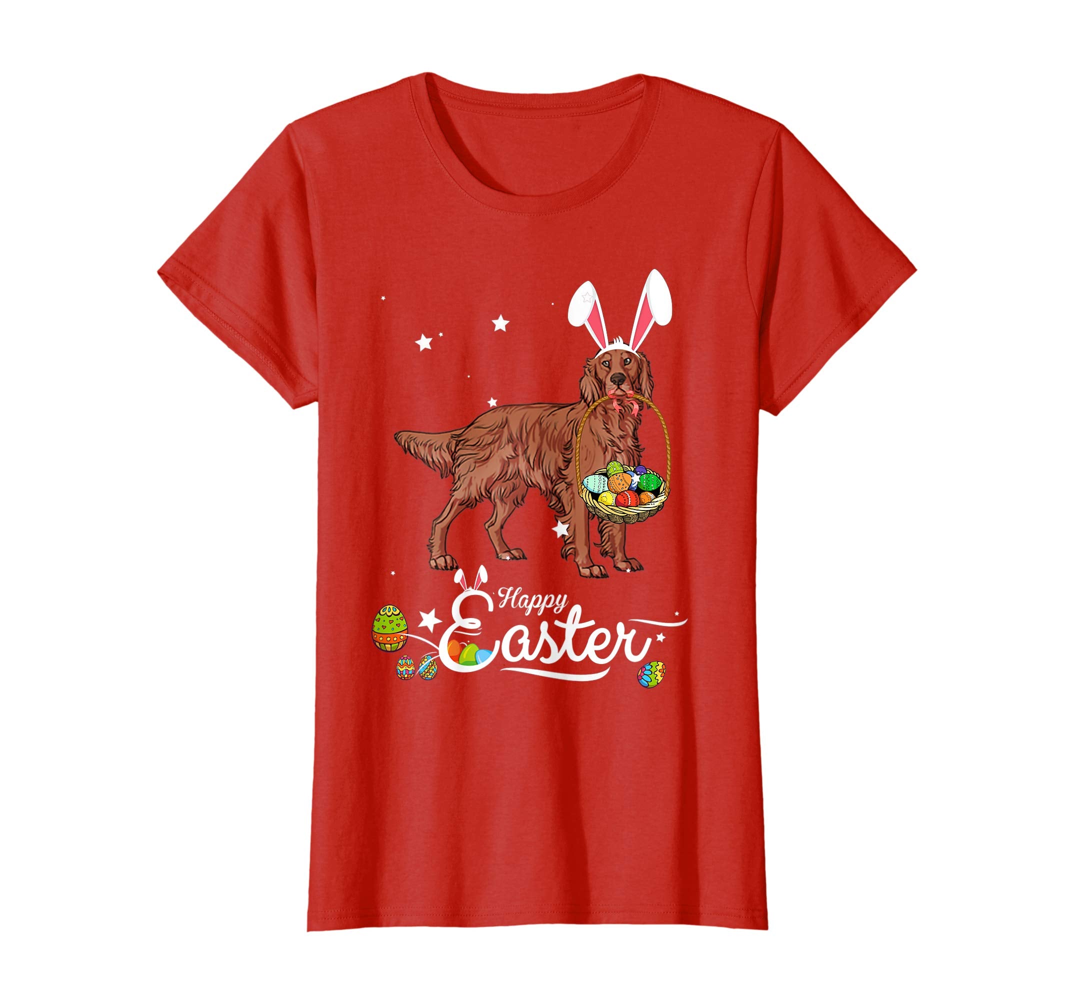 Irish Setter Dog With Bunny Hat Easter Costume T Shirt