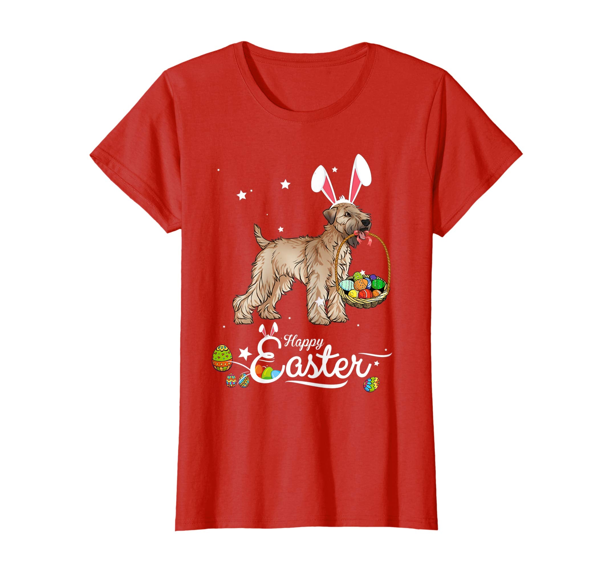 Soft Coated Wheaten Dog With Bunny Hat Easter Costume TShirt