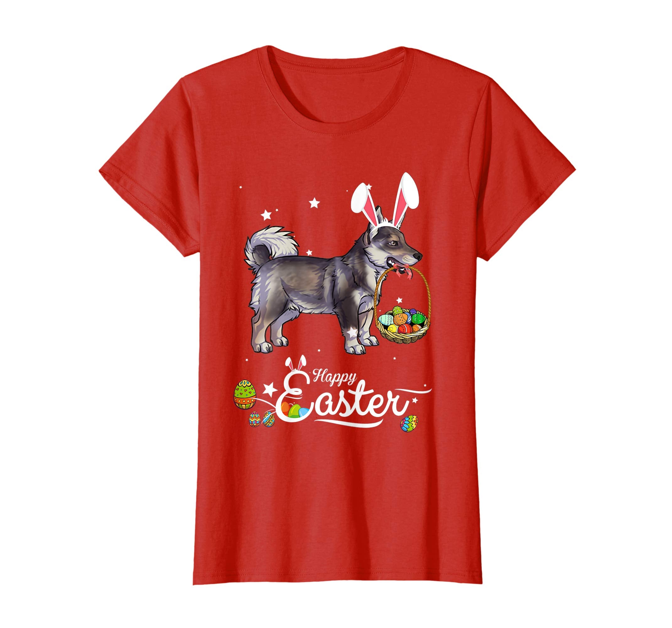 Swedish Vallhund Dog With Bunny Hat Easter Costume T Shirt