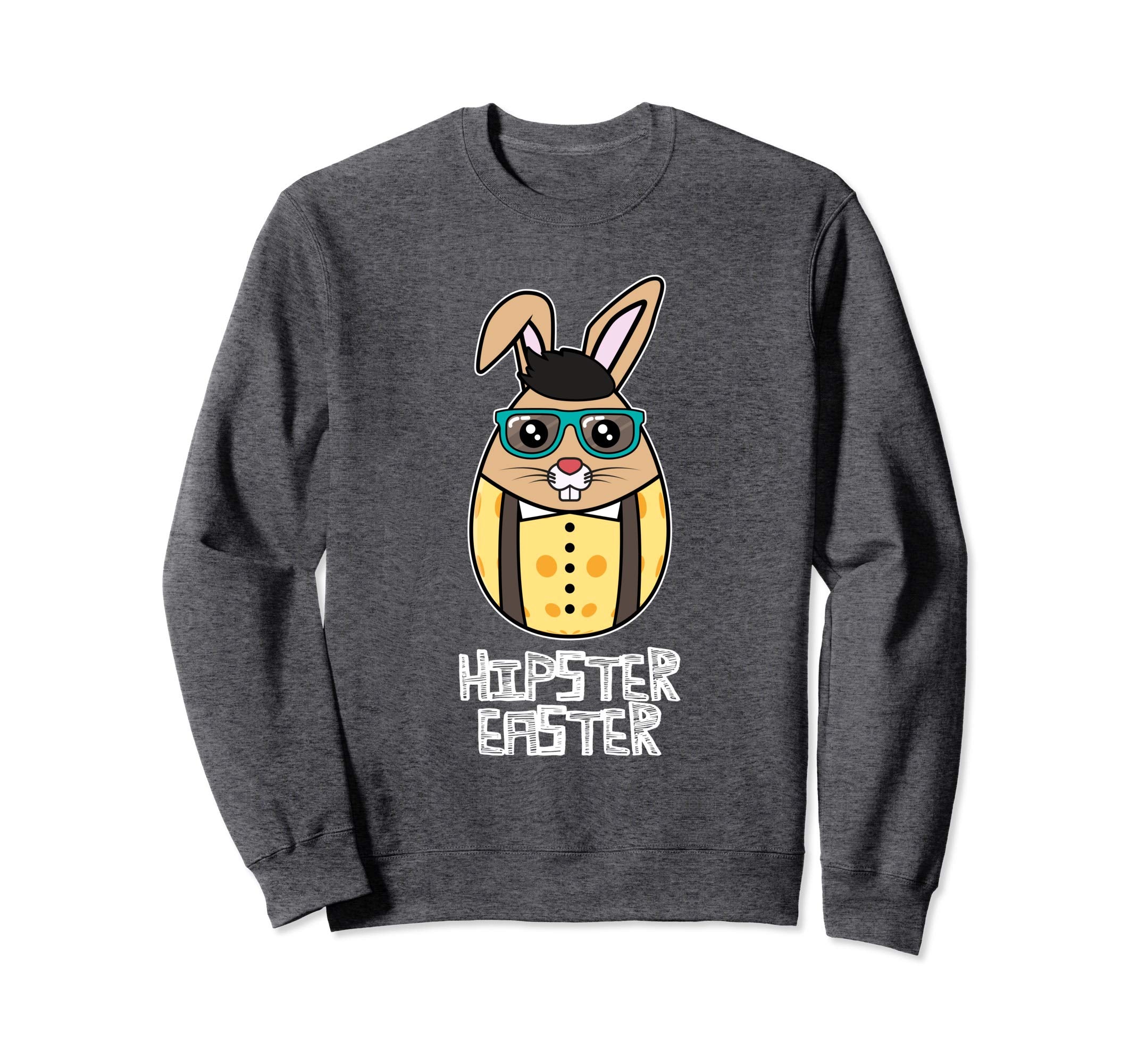 Funny Hipster Easter Sweatshirt Easter Egg Easter Bunny