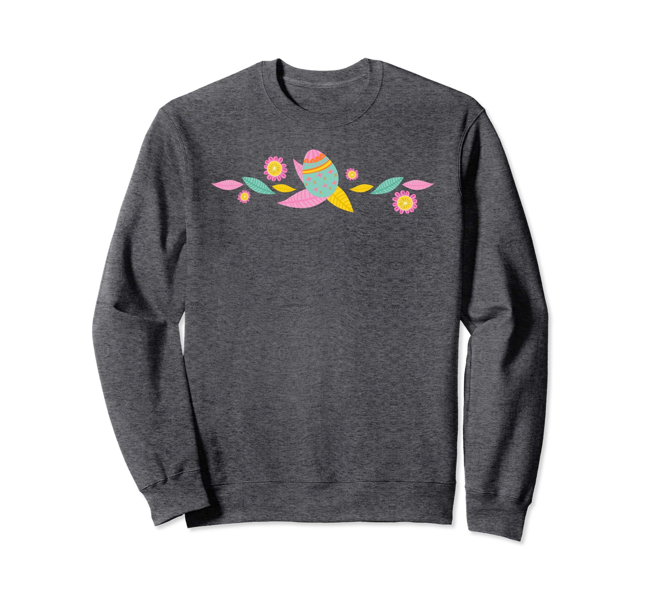 Cute Easter Egg and Flowers Spring Sweatshirt Women