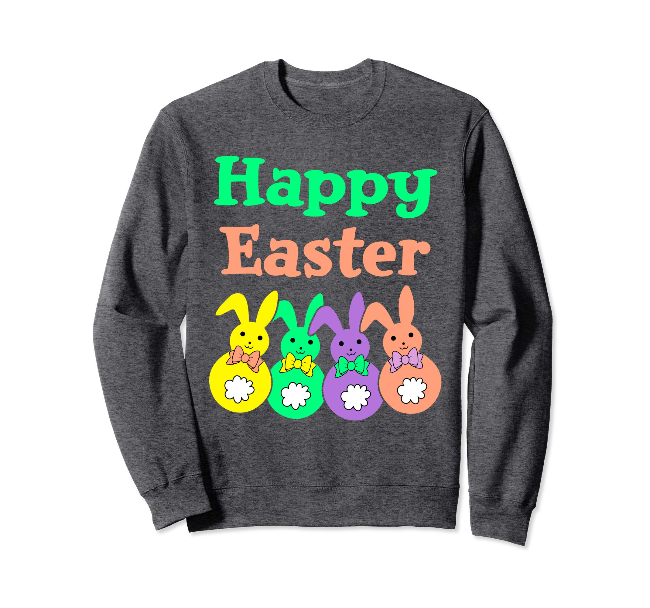 Happy Easter Egg Hunt Bunnies Bow Men Women Sweatshirt Gift