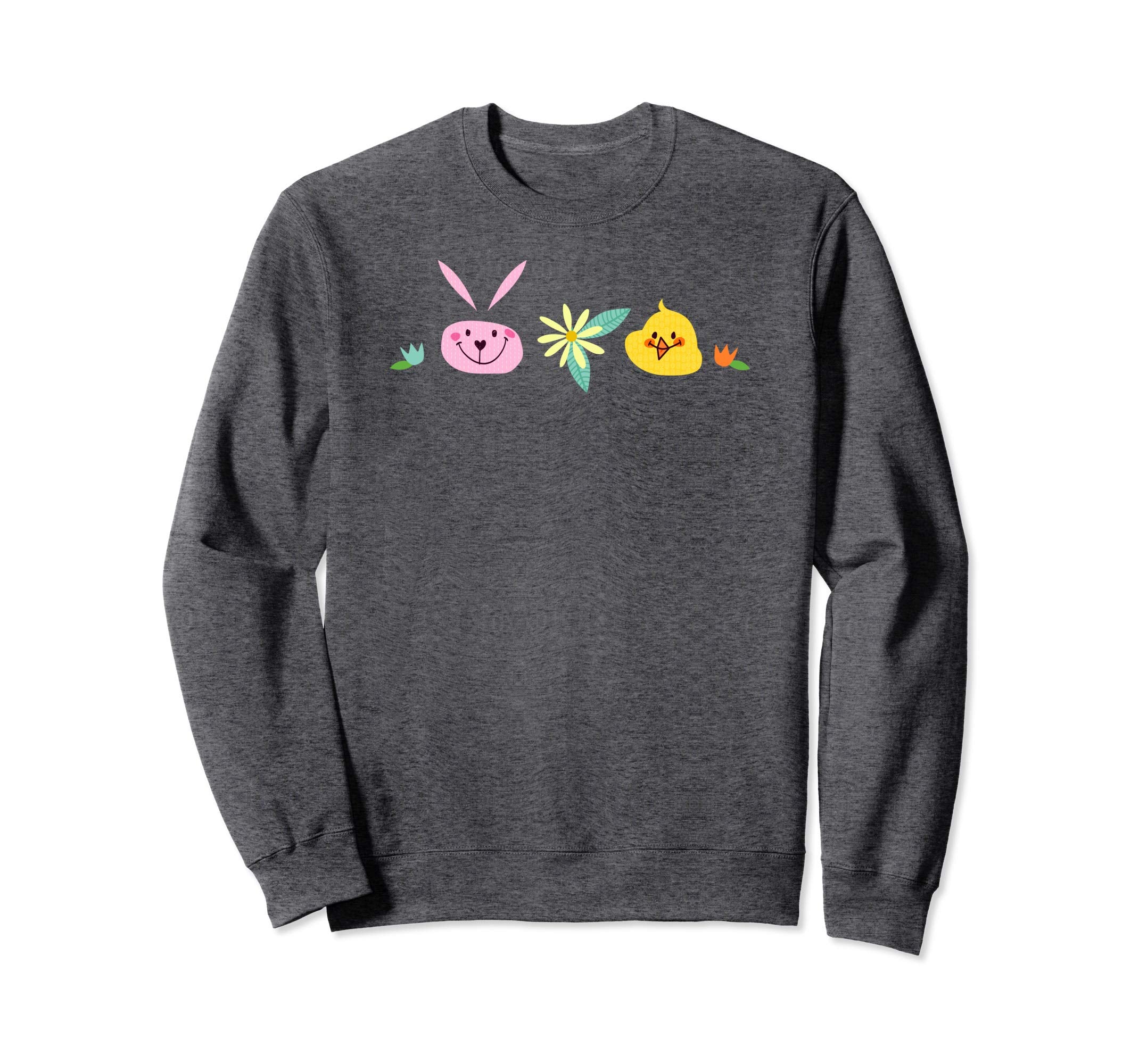 Cute Easter Bunny and Chick Spring Sweatshirt Women