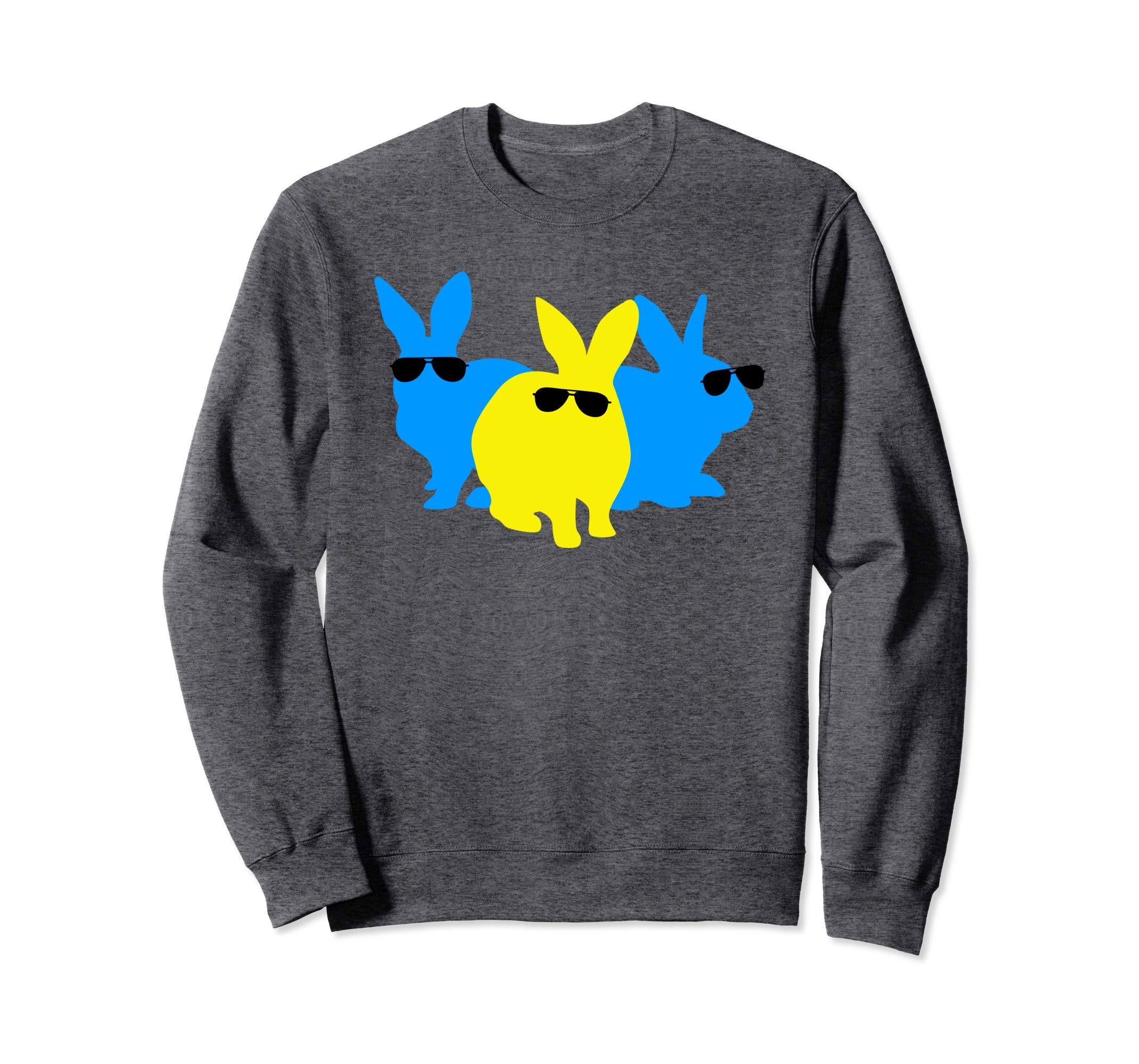 Cute Trio Easter Bunnies In Shades Sweatshirt Easter Egg