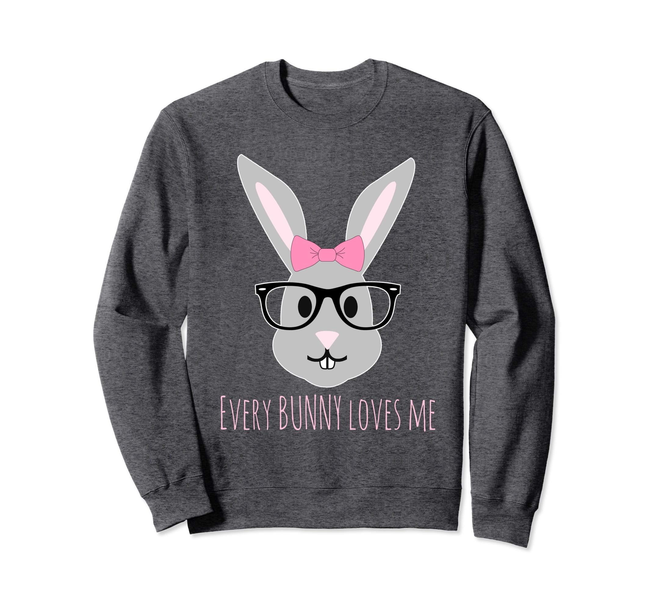 Happy Easter Shirt Girl Bunny with Glasses Sweatshirt