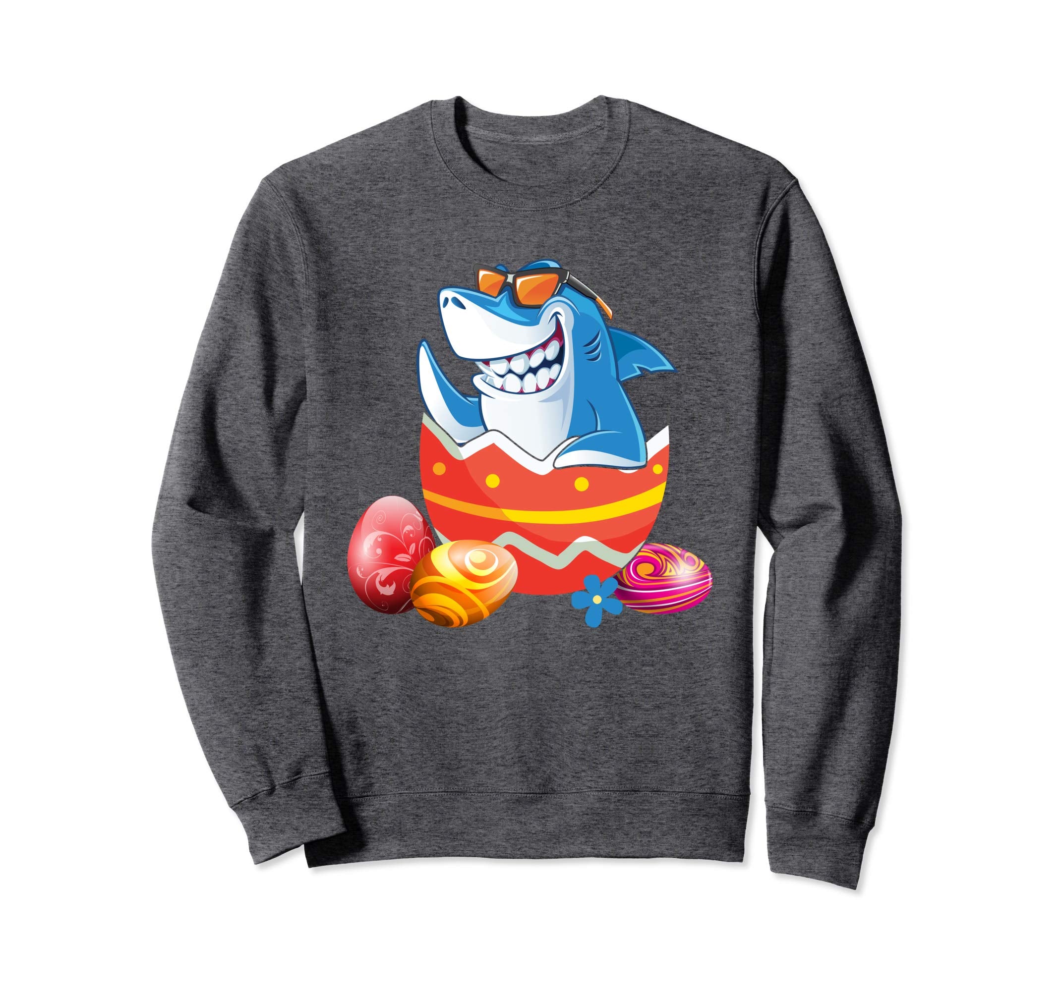 Easter Shirts For Kids Boys Girls Shark Shirt Easter Eggs