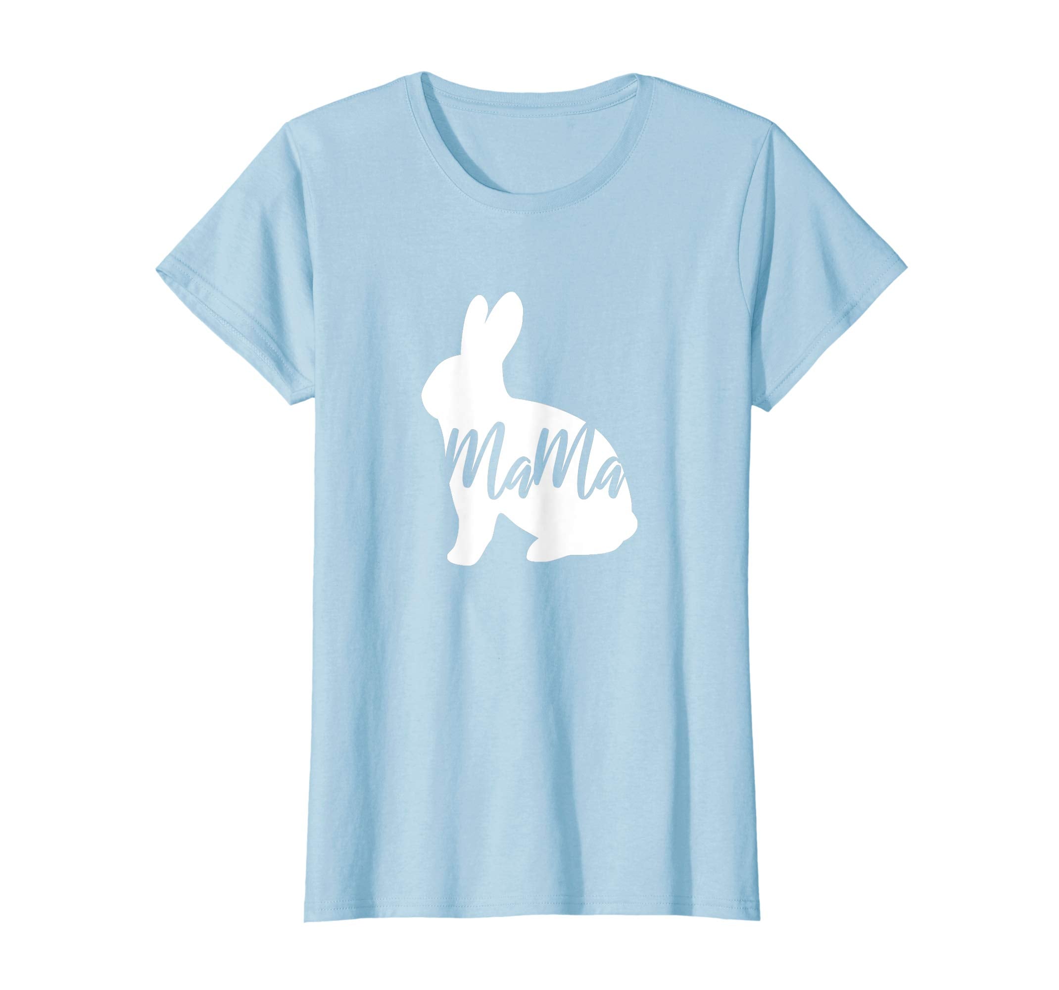 Womens Mama Bunny T Shirt Easter Family Matching Cute Gift for Mom