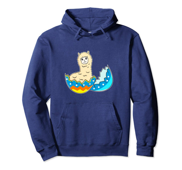 Funny Easter Hoodie Llama Easter Egg Gift