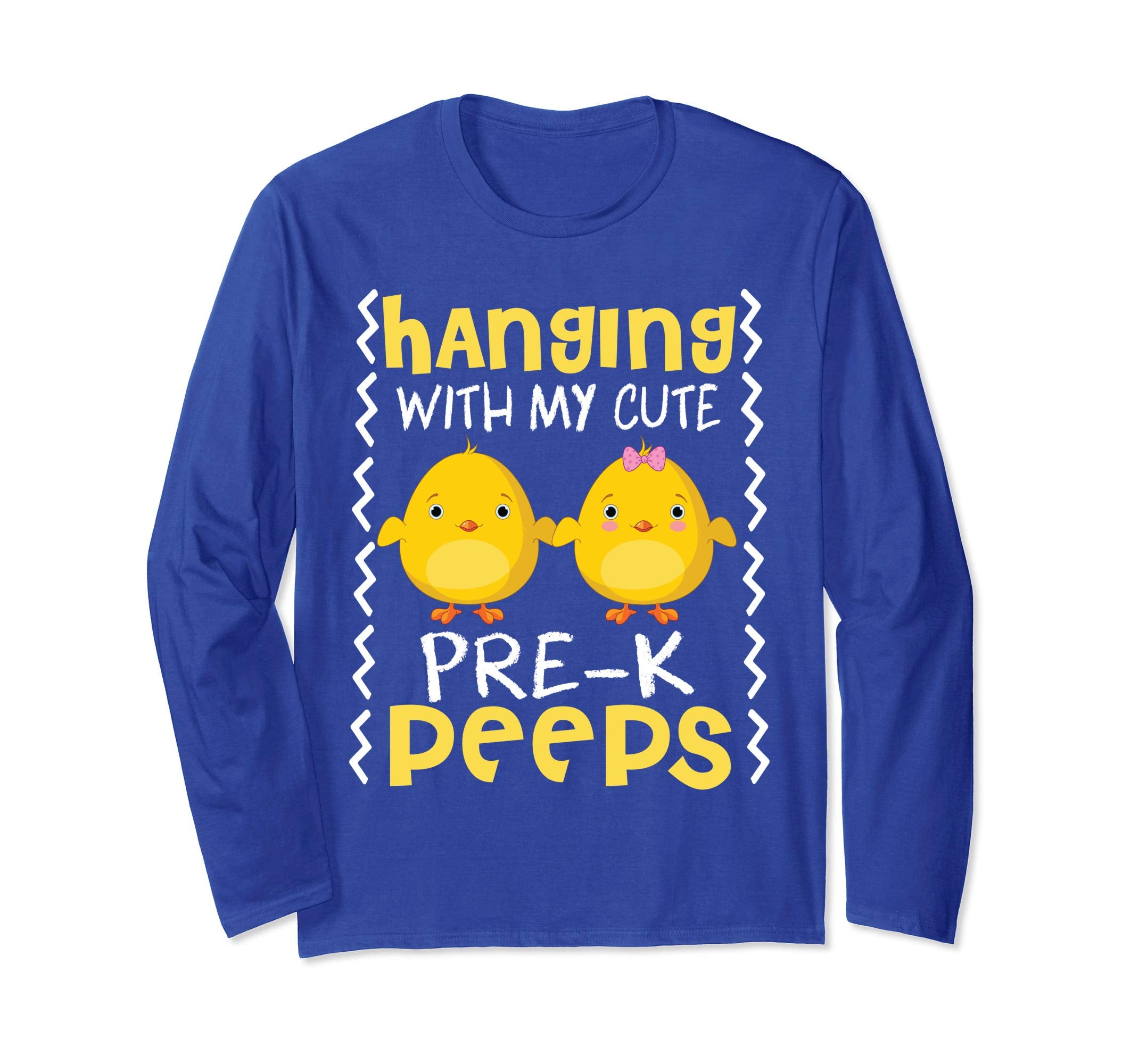 Hanging With My Cute Pre-k Peeps Teacher Easter Day Shirt