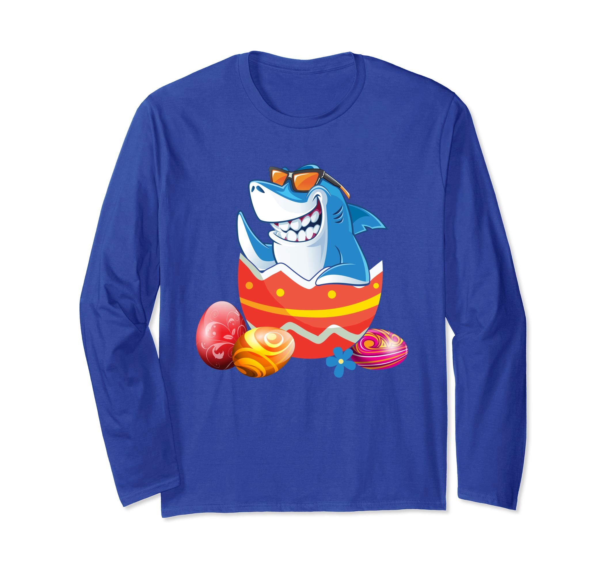 Easter Shirts For Kids Boys Girls Shark Shirt Easter Eggs