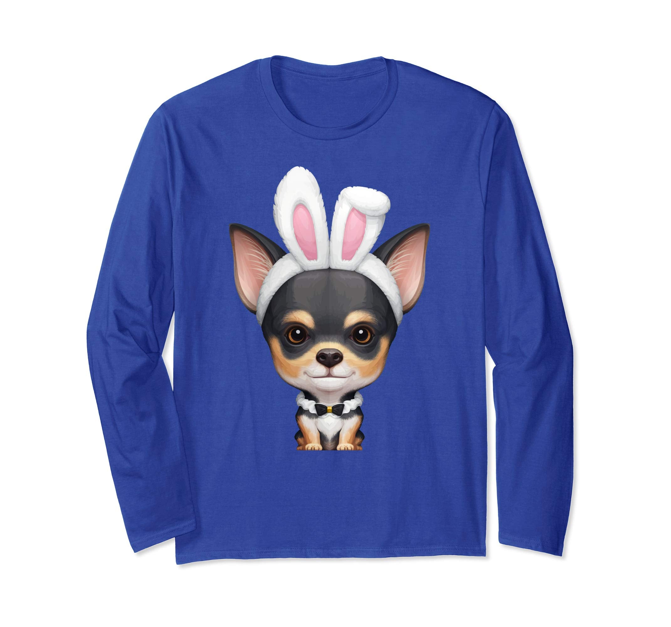 Tricolor Shorthaired Chihuahua Easter Long Sleeve T-Shirt