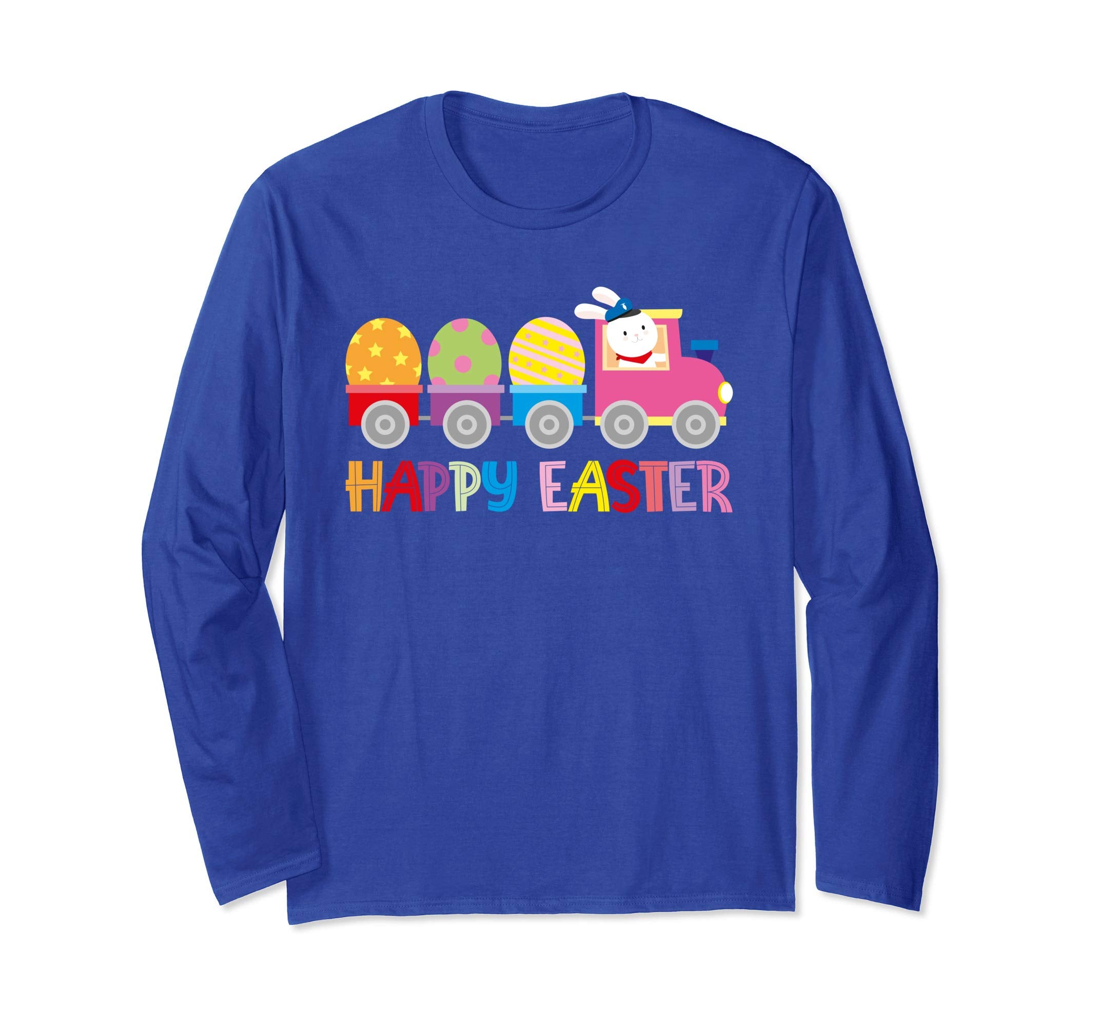 Happy Easter Train Egg Hunt Kid Boys Girls Long Sleeve Shirt