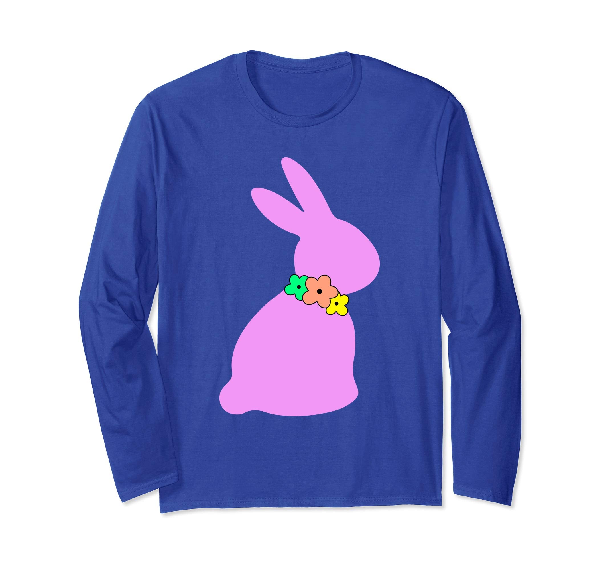 Happy Easter Bunny Silhouette Bow Long Sleeve T Shirt Gift