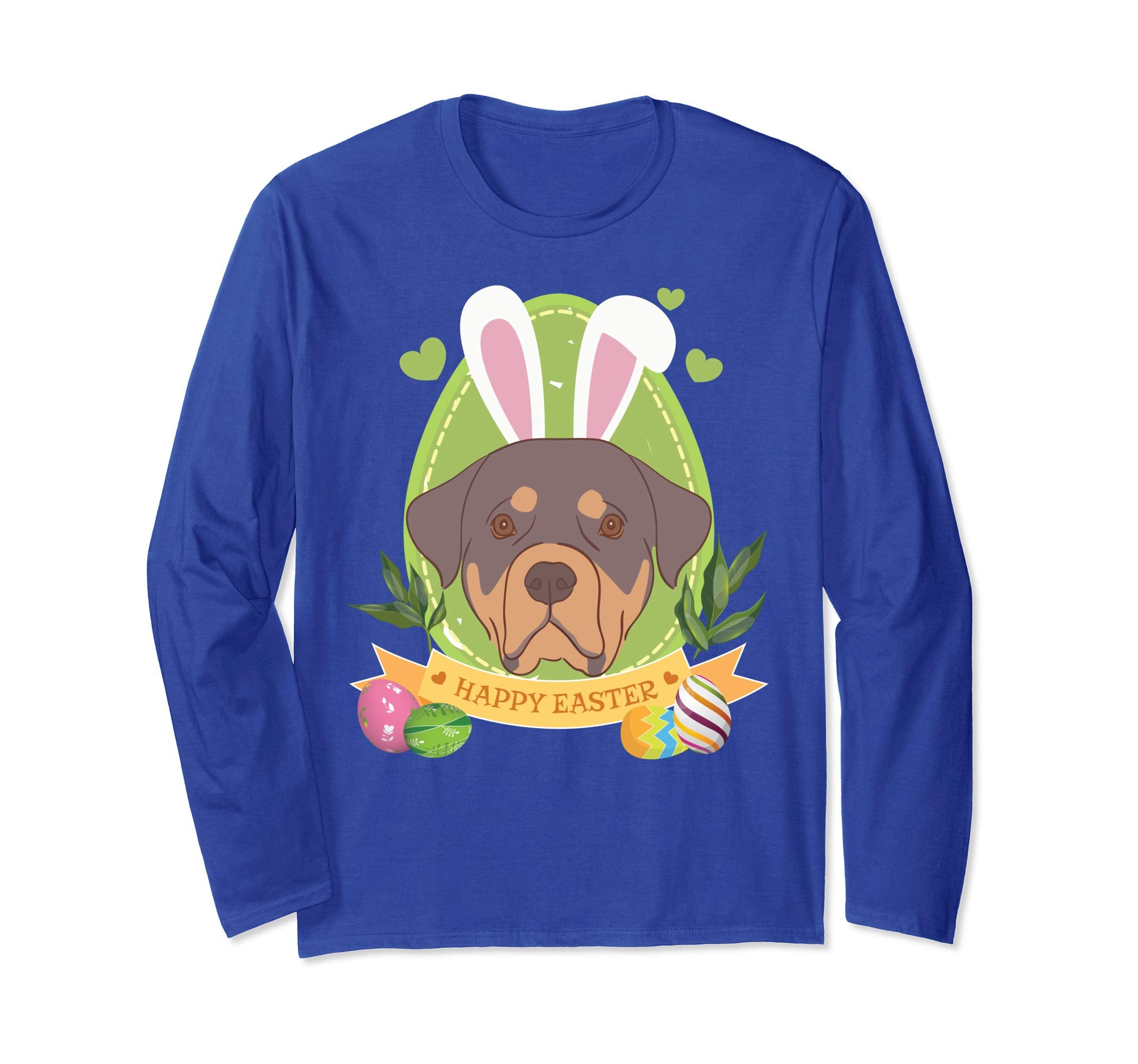 Bunny Rottweiler Dog Easter Day Lovers T-Shirt Egg Hunting