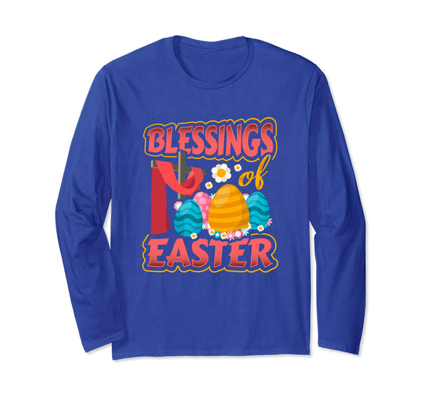 Blessing of Easter Jesus Cross Eggs Long Sleeve T-Shirt