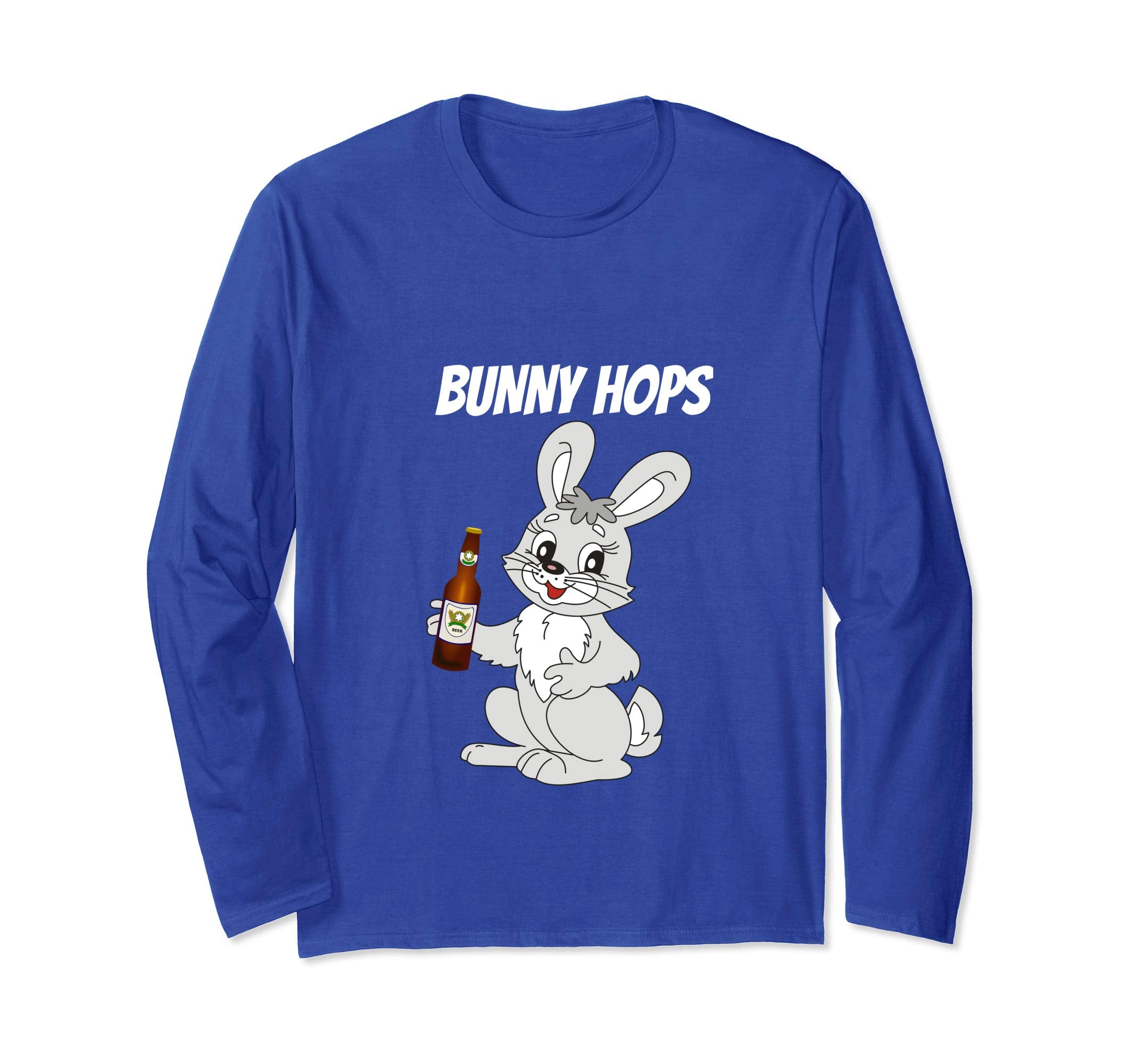 BUNNY HOPS Man's long sleeve T Shirt Woman's easter party