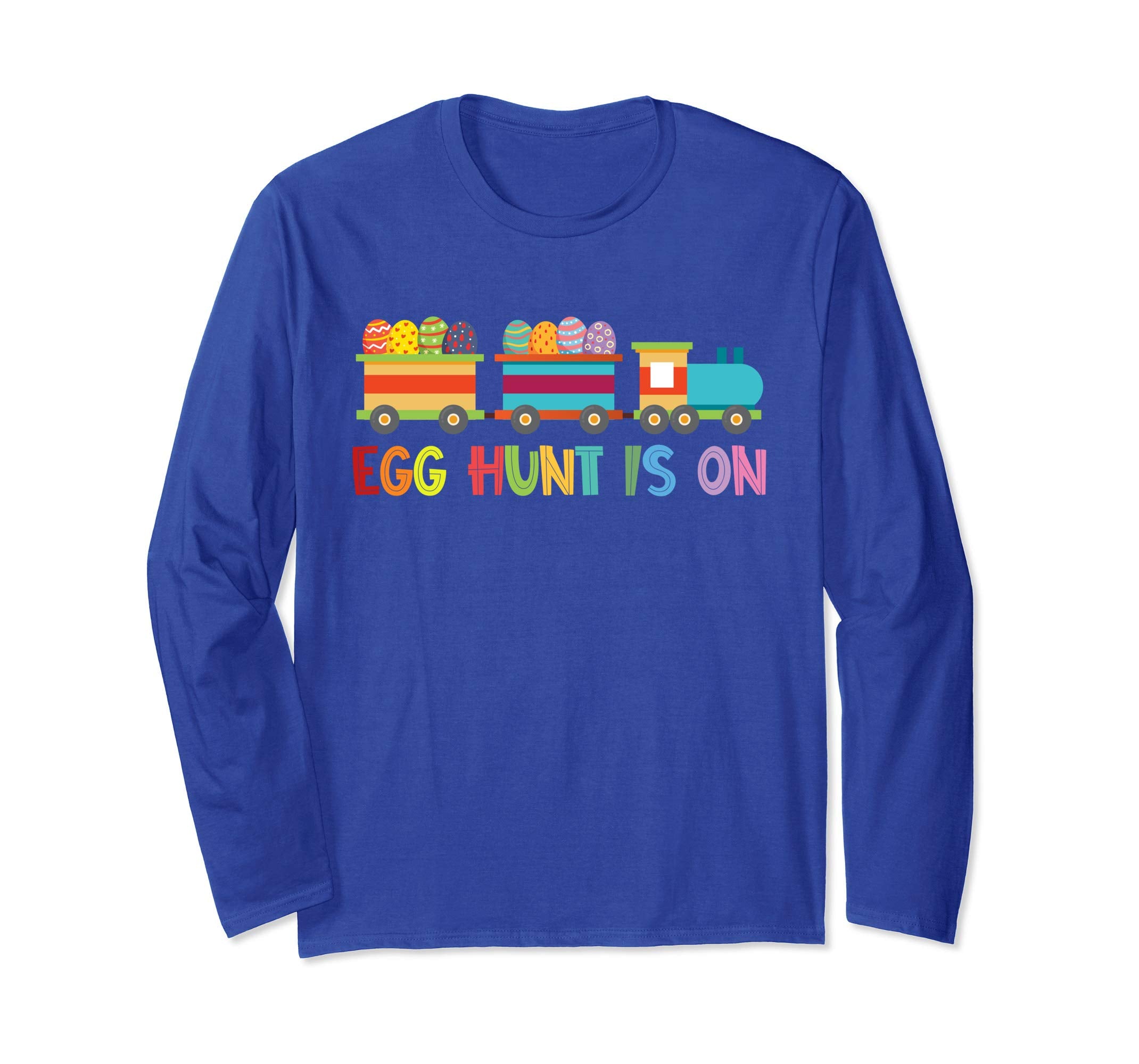 Happy Easter Train Egg Hunt Is On Long Sleeve T Shirt Gift