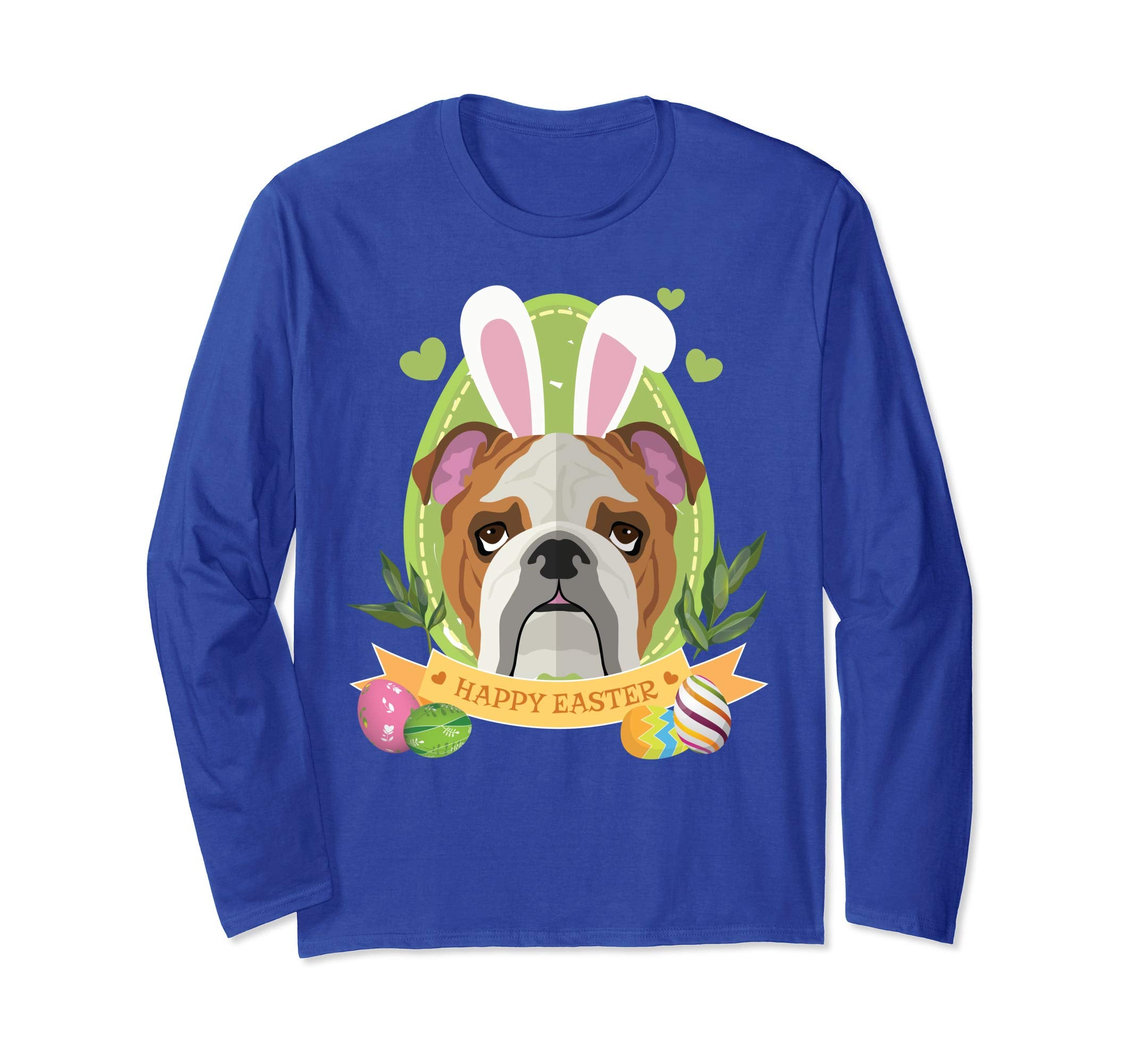 Bunny Bulldog Dog Easter Day Lovers T-Shirt Egg Hunting