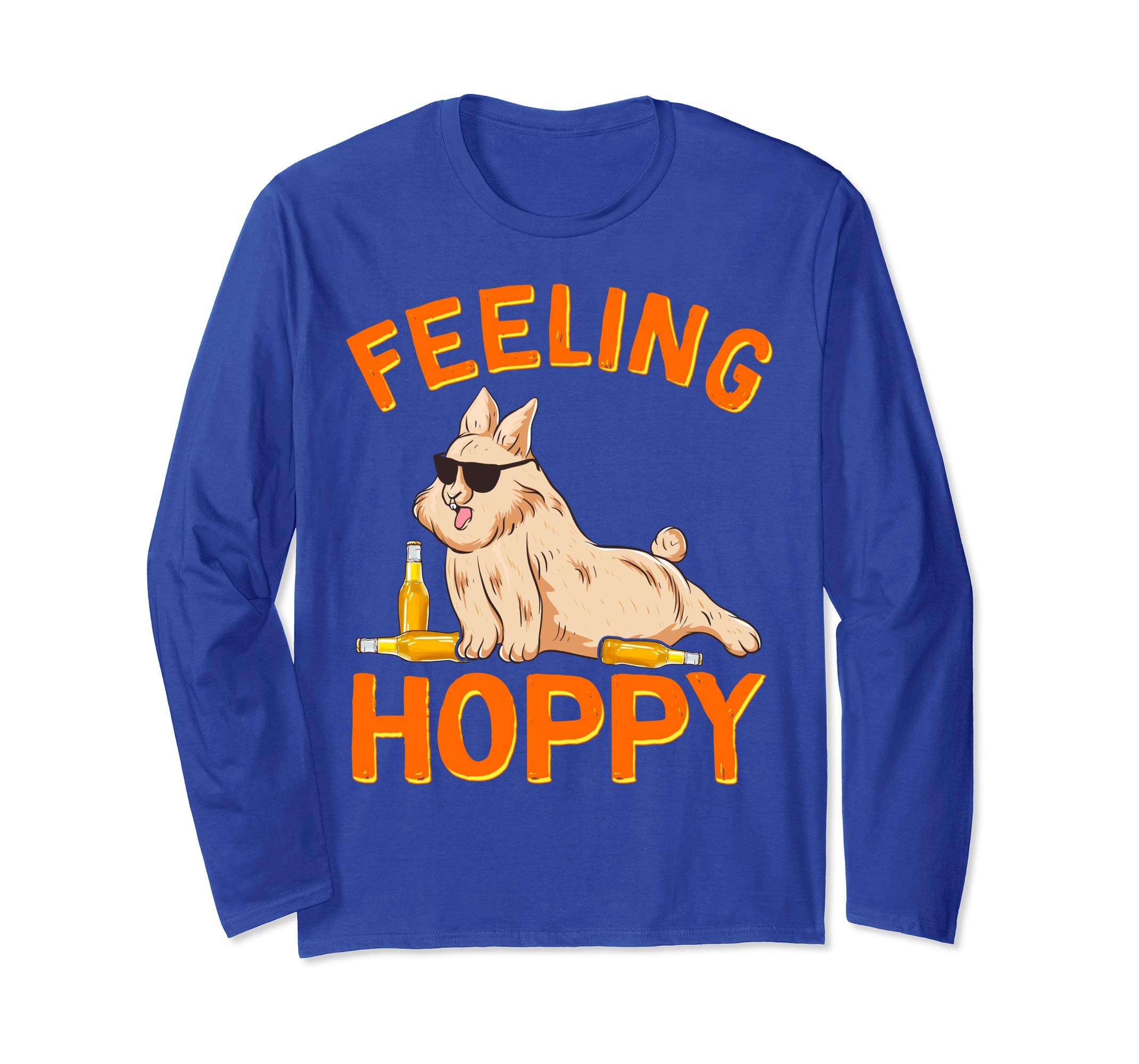 Feeling Hoppy Long Sleeve Shirt - Fat Easter Bunny Beer Gift