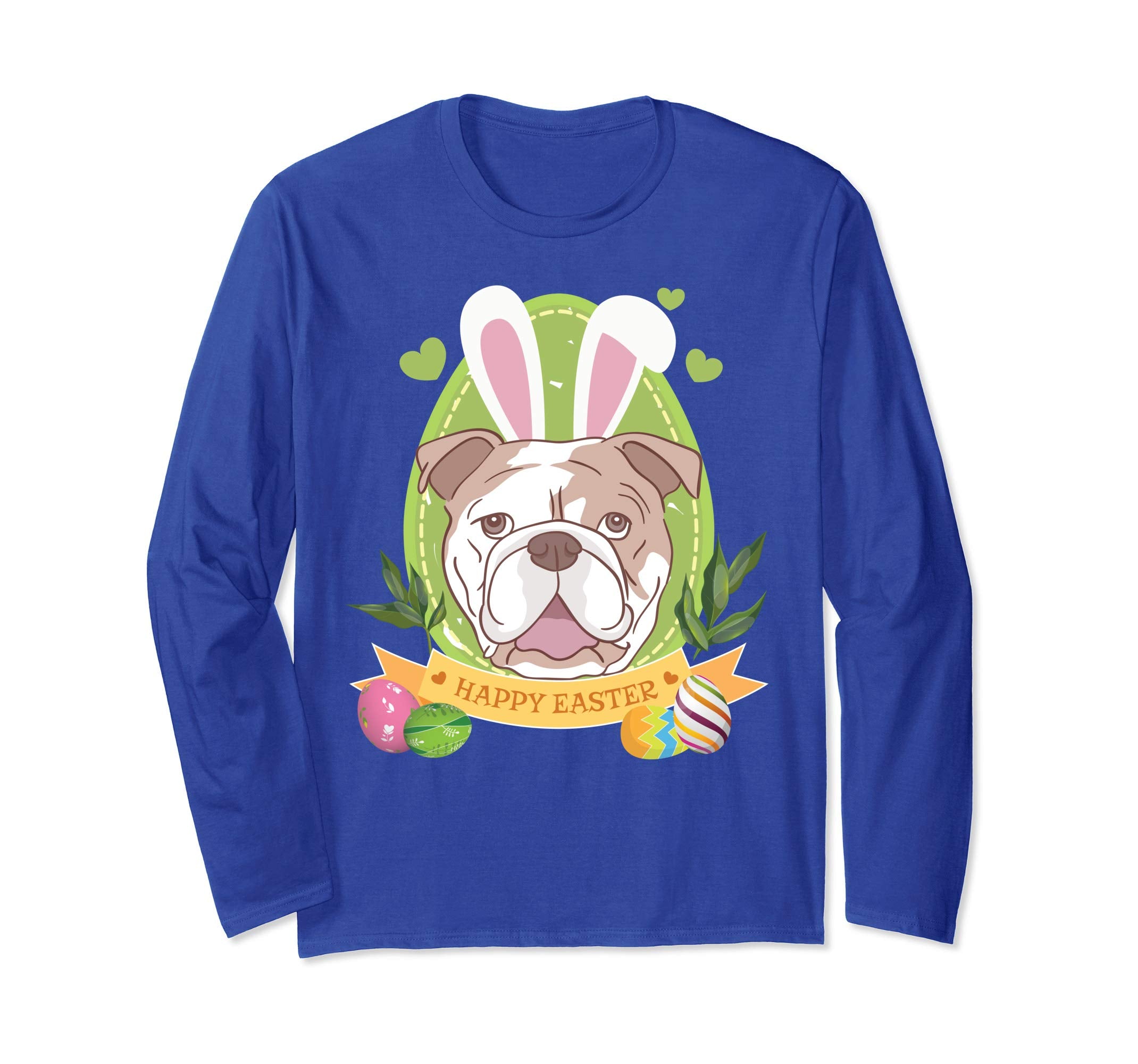 Bunny Bulldog Dog Easter Day Lovers T-Shirt Egg Hunting