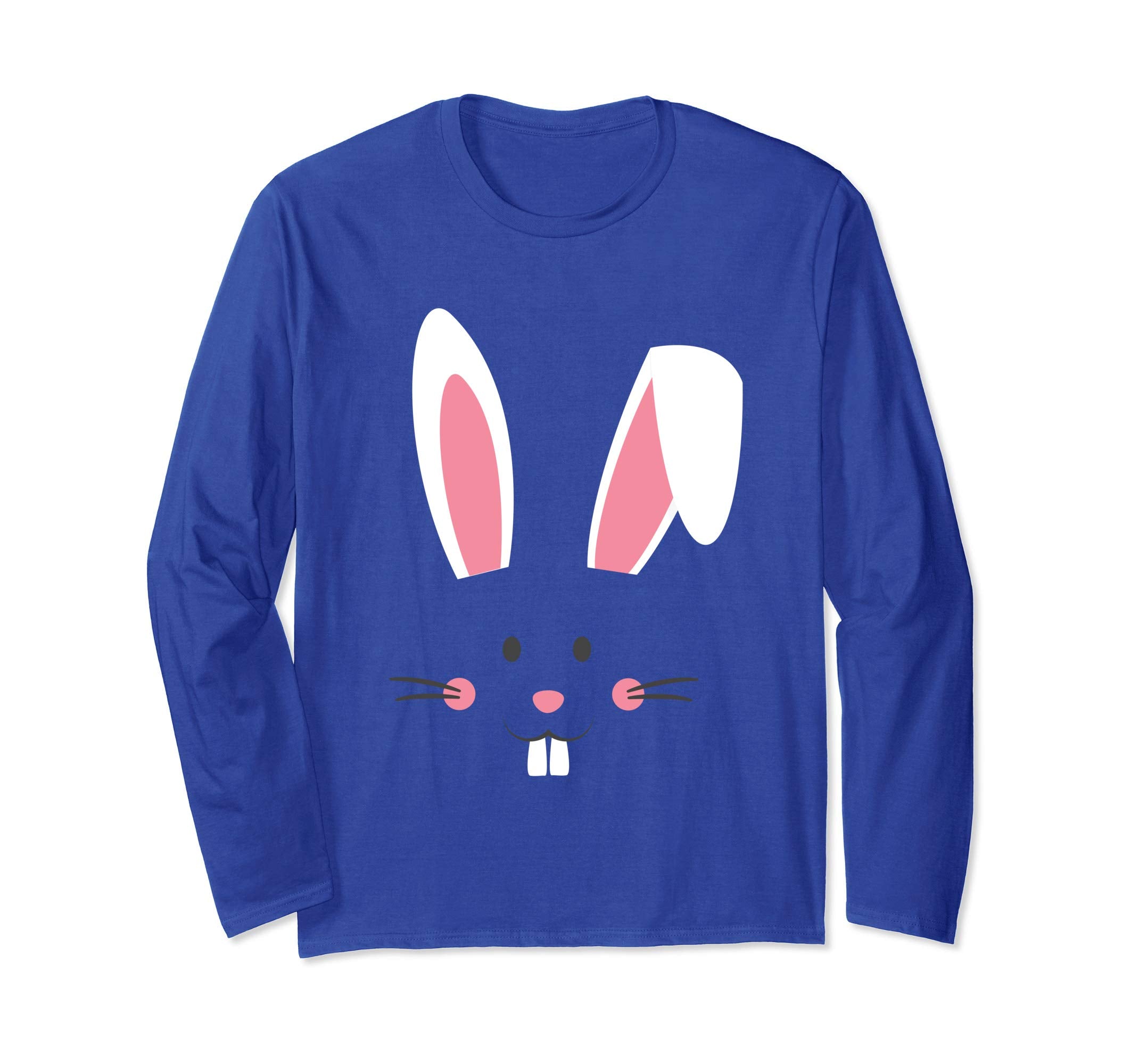 Cute Easter Bunny Face Long sleeve T Shirt Easter Egg Easter