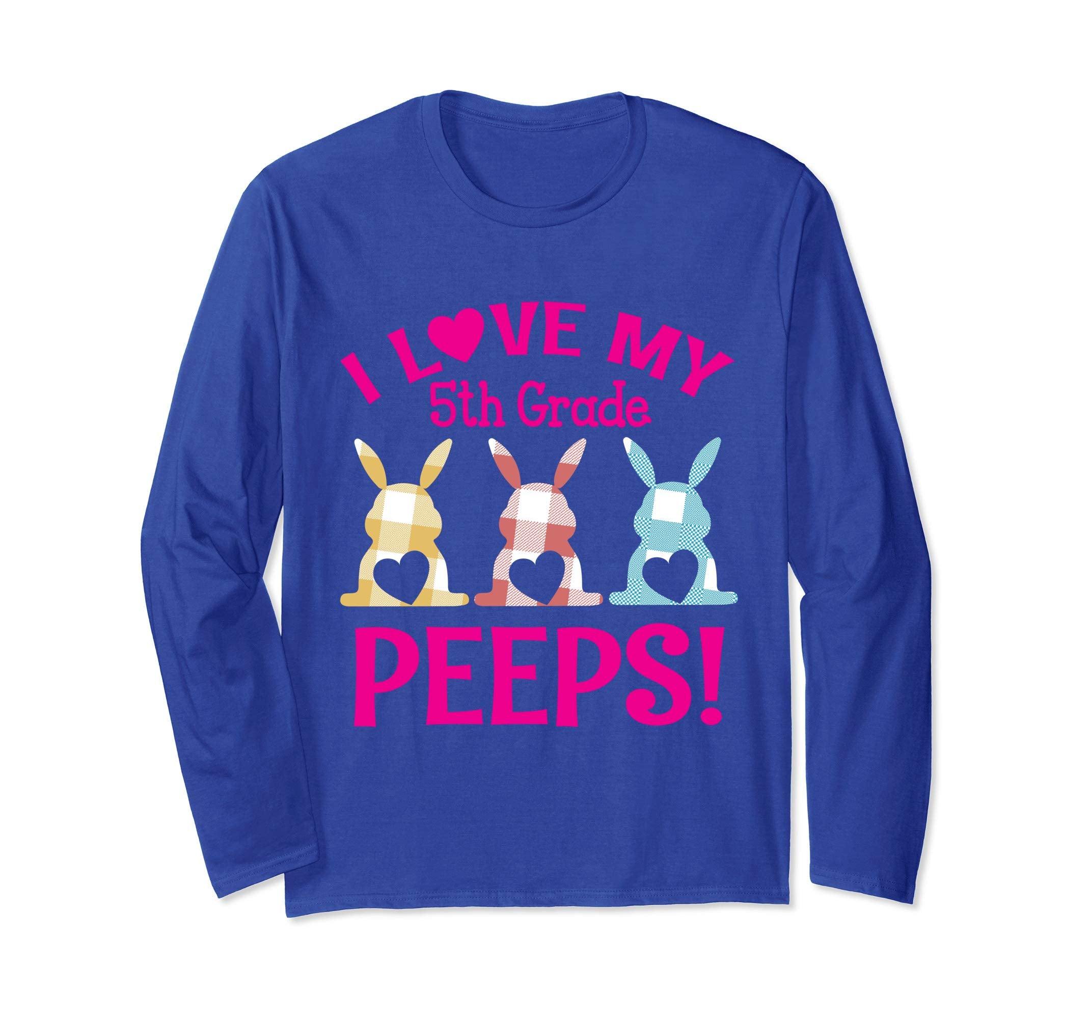 I Love My 5th Grade Peeps Bunnies Teacher Easter Retro Shirt