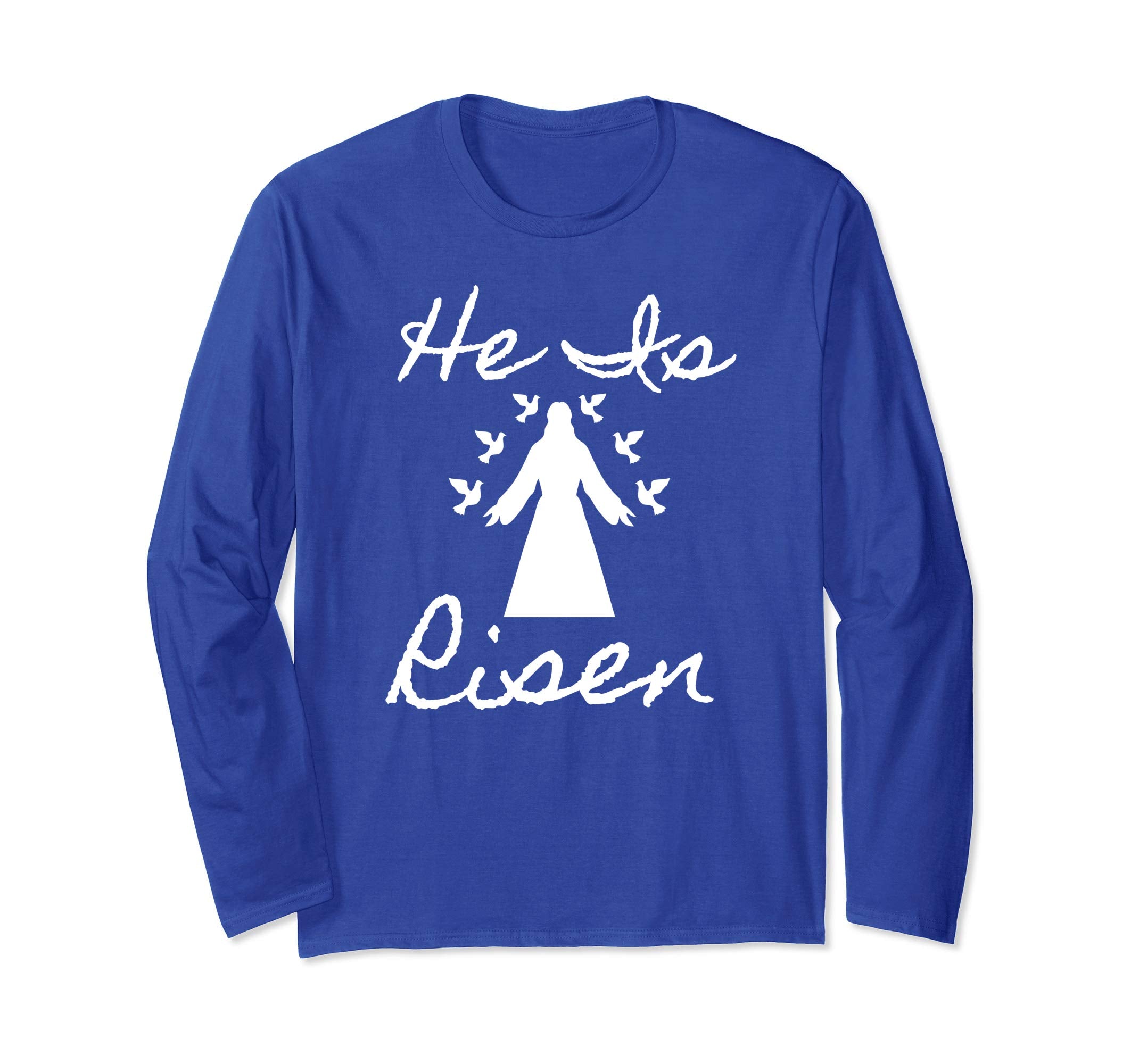 Christian Easter He Is Risen Tshirt Peace Birds and Jesus
