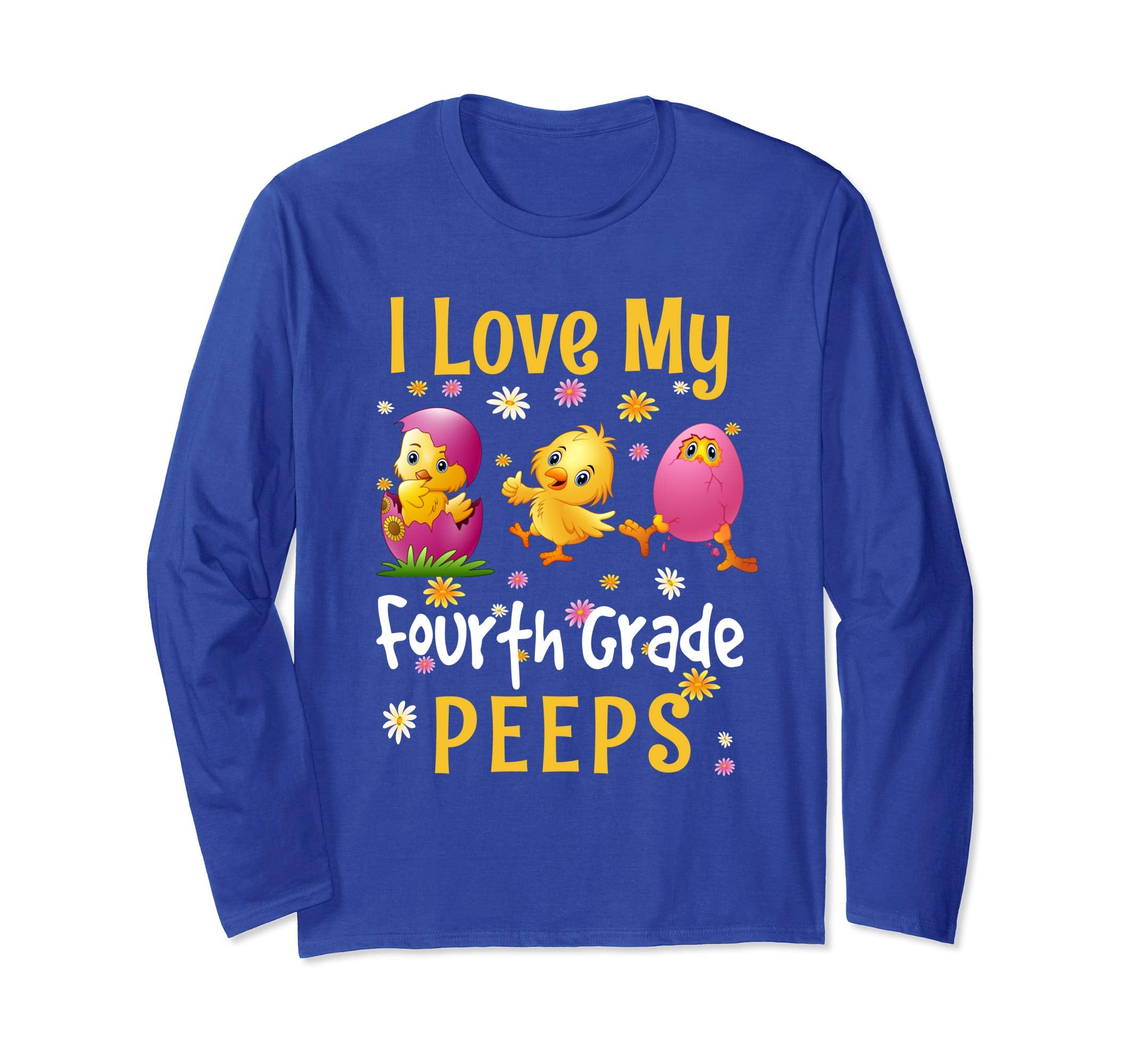 Easter 4th Grade Teacher Shirt Gift Easter Long Sleeve Shirt