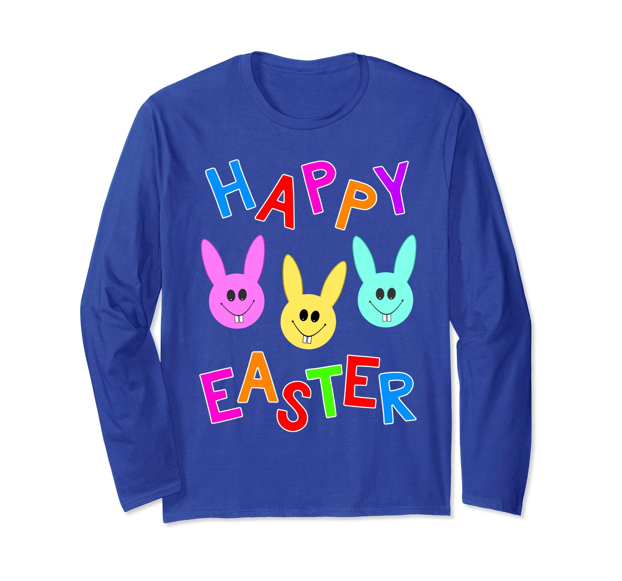 Happy Easter T shirt Cute Bunnies Colorful Bunny Boys Girls