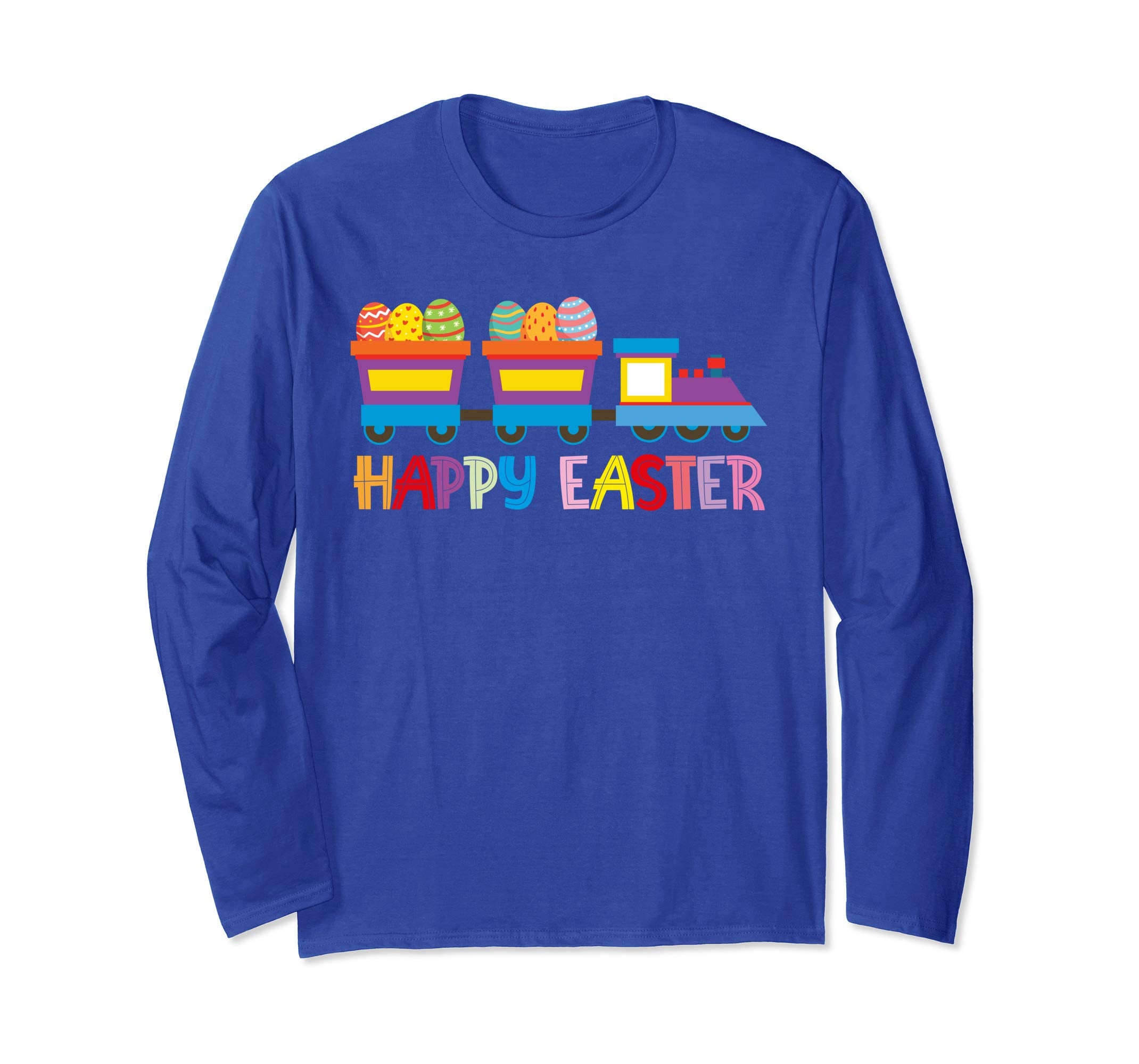 Happy Easter Train Egg Hunt Kid Boys Girls Long Sleeve Shirt