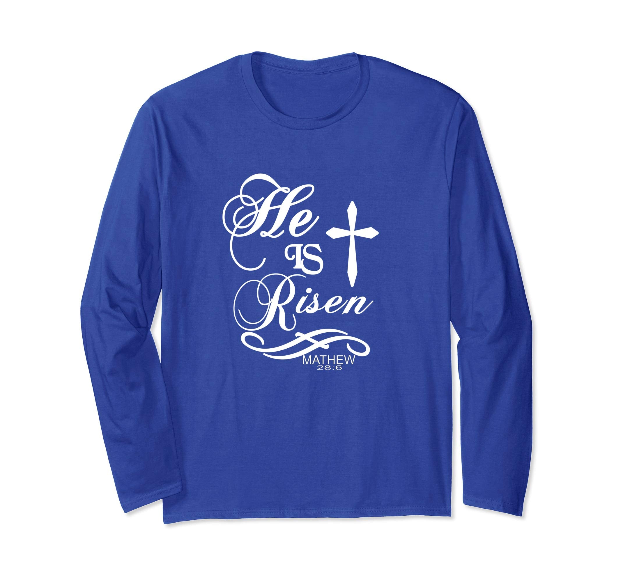 Christian Easter Longsleeve Shirt-He Is Risen Resurrection