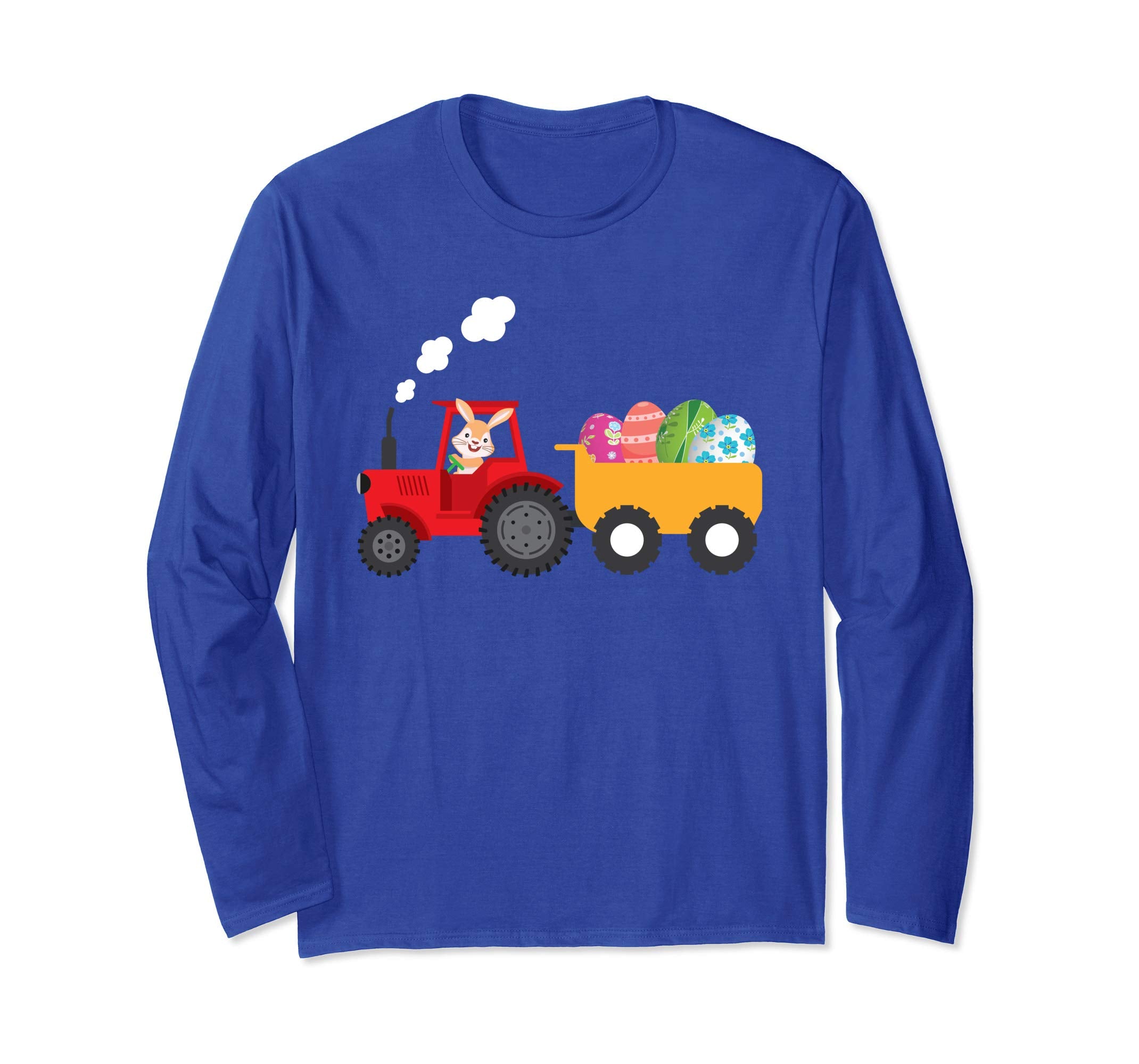 Bunny Tractor Carrying Eggs Easter Day T-Shirt Egg Hunting