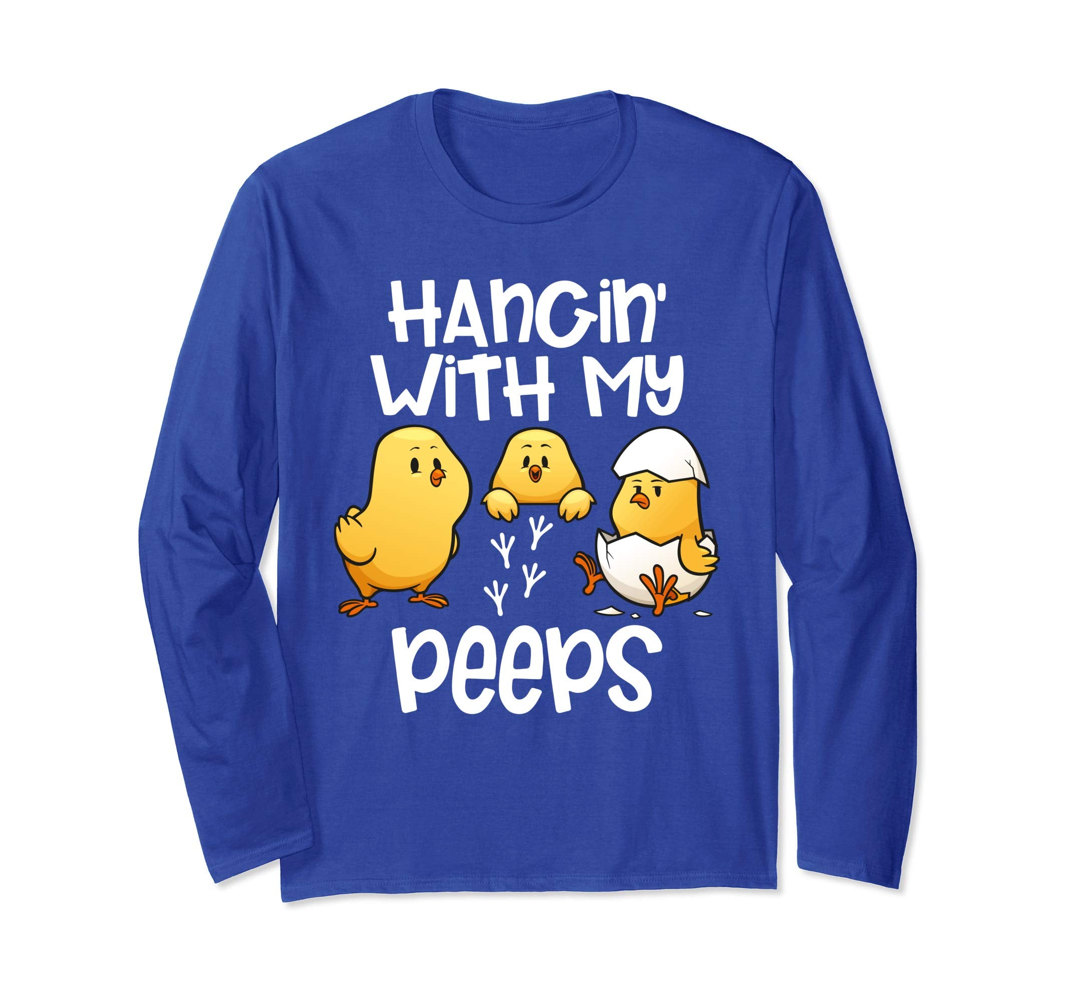 Hanging With My Peeps Happy Easter Long Sleeve T Shirt Gift