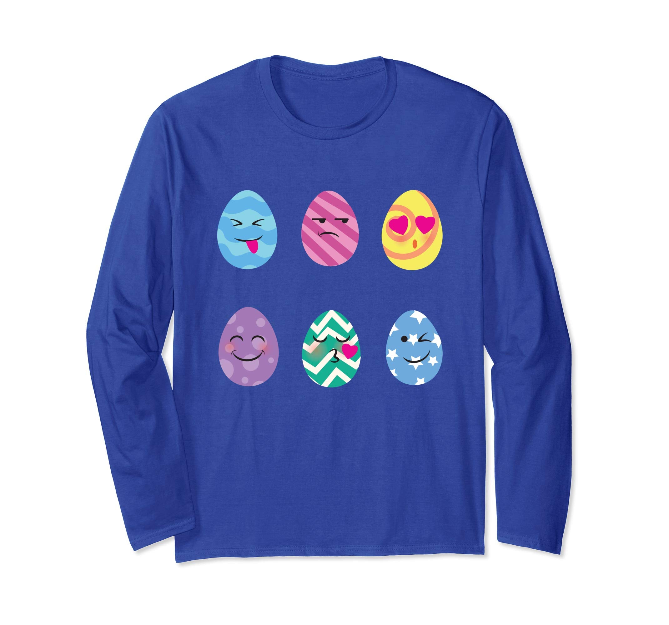 Funny Easter Egg Emoticons Long sleeve T Shirt Egg Hunt