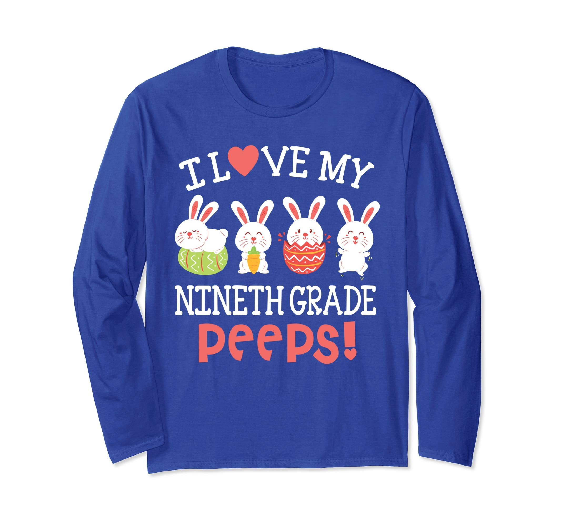 I Love My Nineth Grade Peeps Bunnies Easter Teacher Shirt