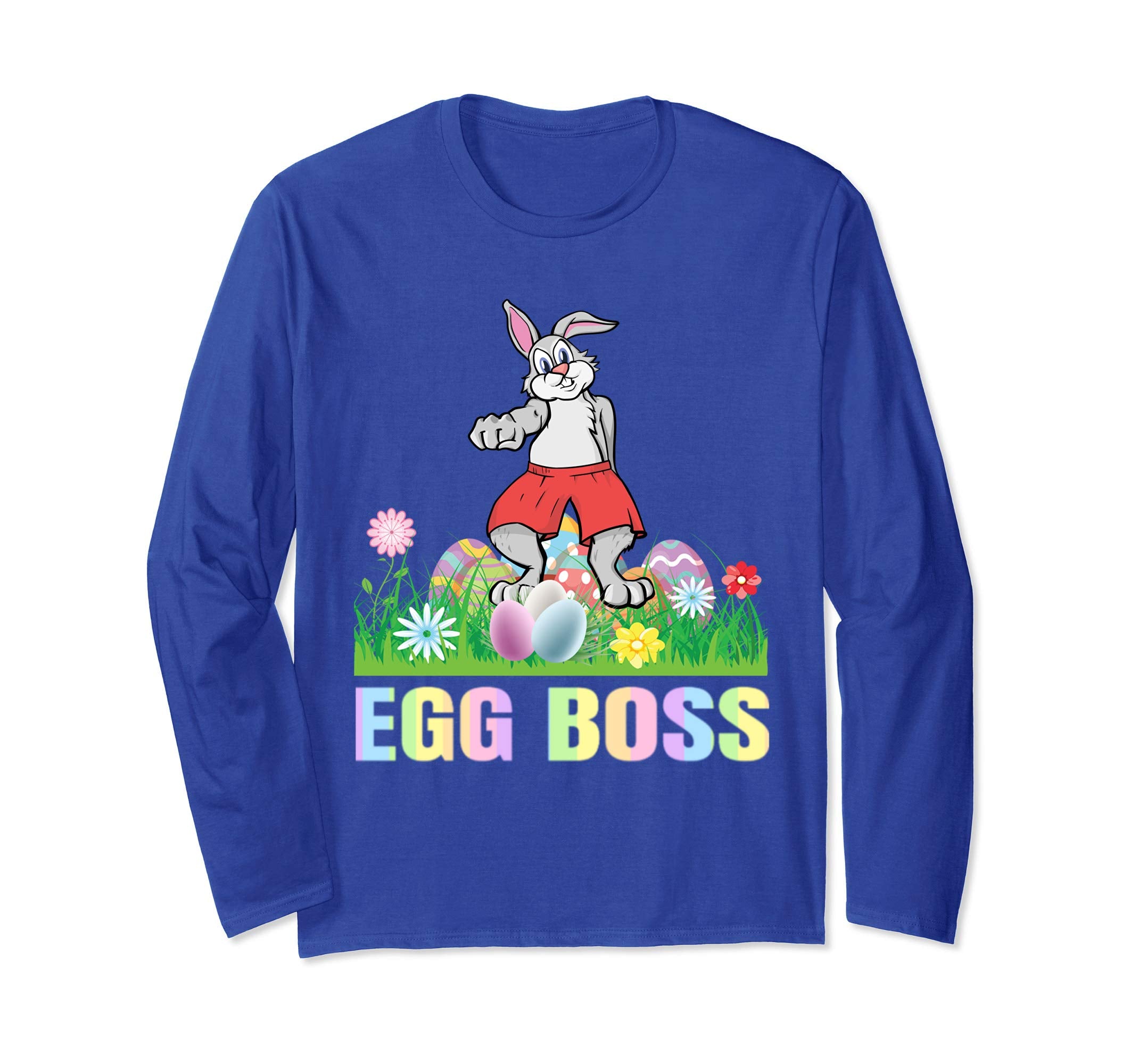 Egg Boss Easter Bunny T Shirt Kids Boys Girls