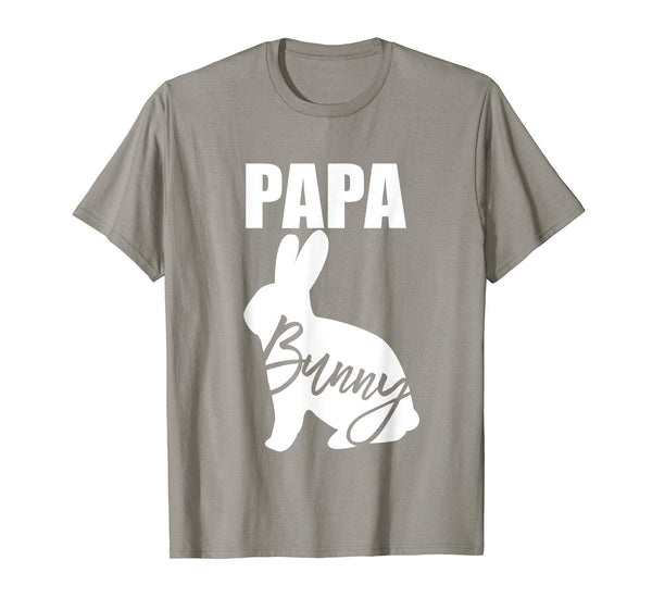 Mens Papa Bunny T Shirt Easter Family Outfit for Daddy Dad Father
