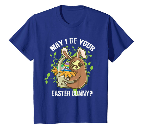 Kids Kids Sloth Easter Bunny Ears T Shirt | Gift Idea Girl &amp; Boy